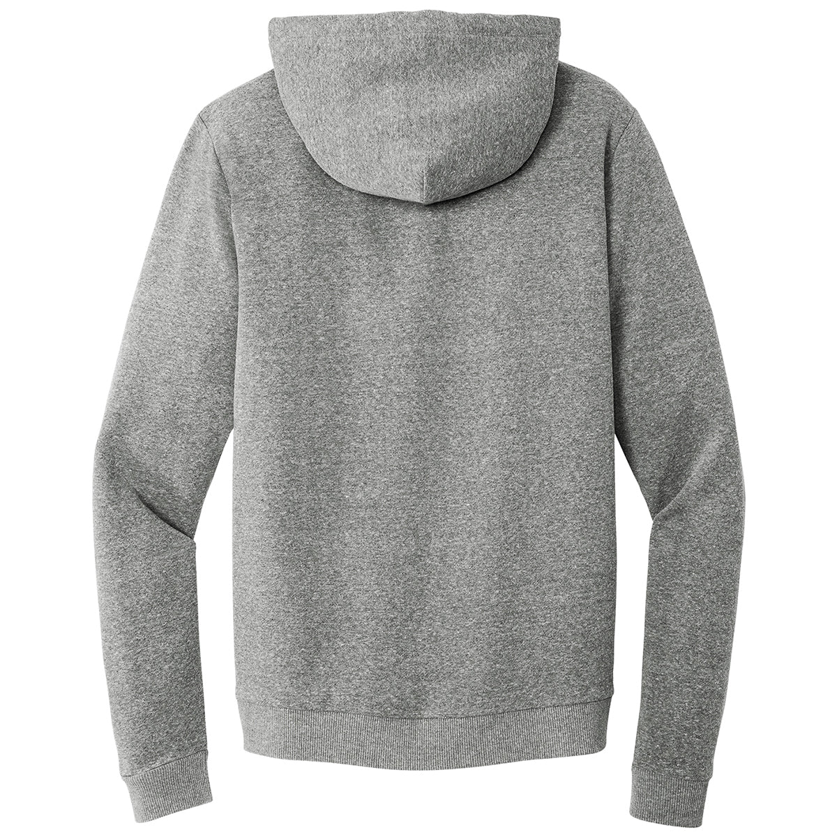 District Men's Stylish Heathered Charcoal Perfect Tri Fleece Full-Zip Hoodie