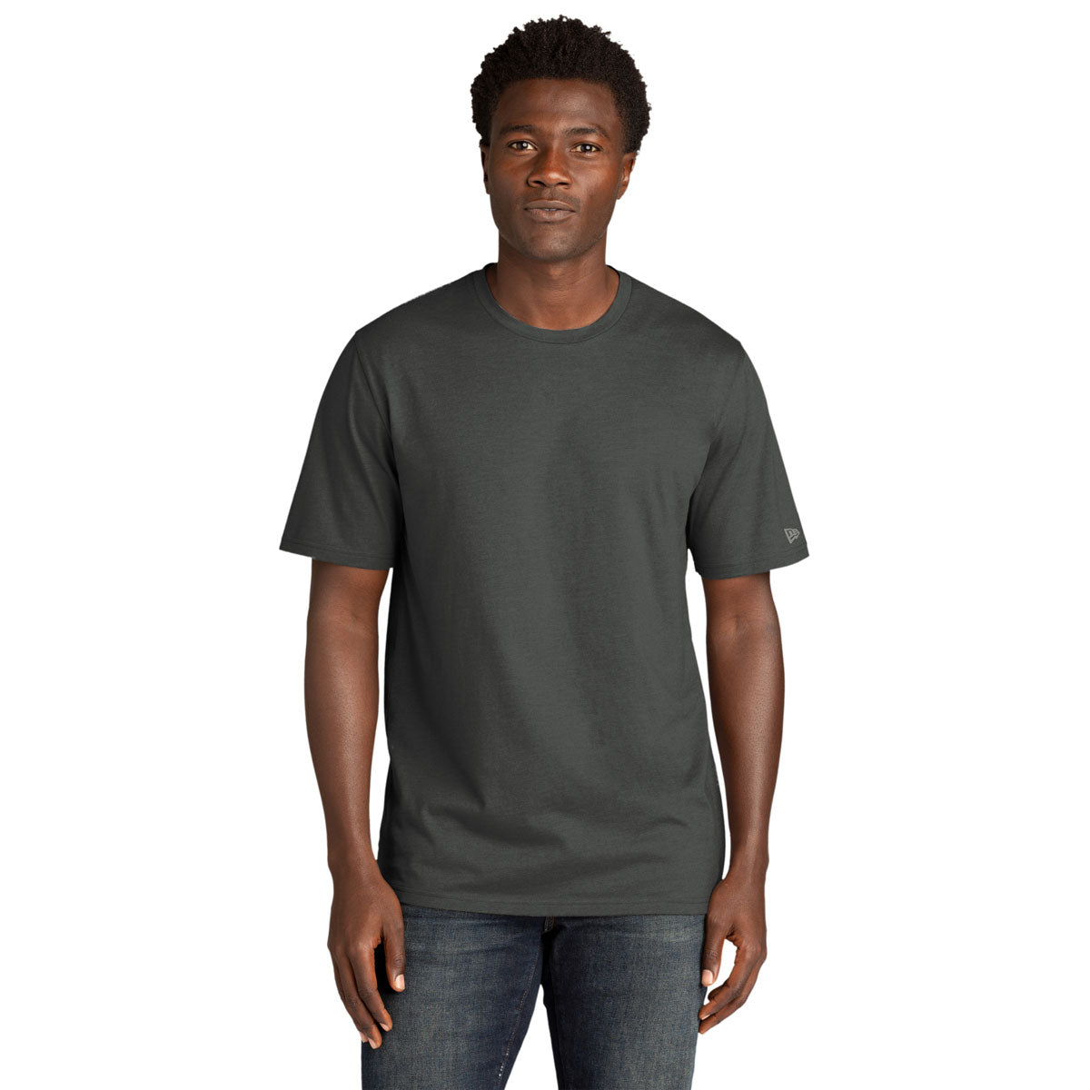 New Era Men's Stylish Graphite Tri-Blend Tee - Grab & Go Essential