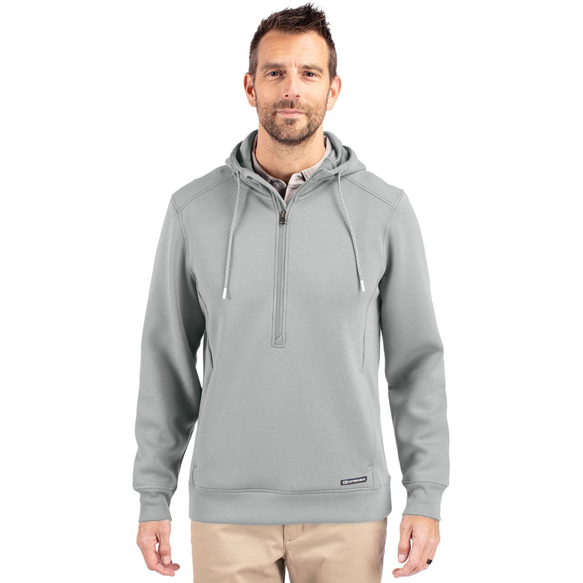 Cutter & Buck Men's Solitare Roam Eco: The Ultimate Recycled Half - Zip Pullover Hoodie