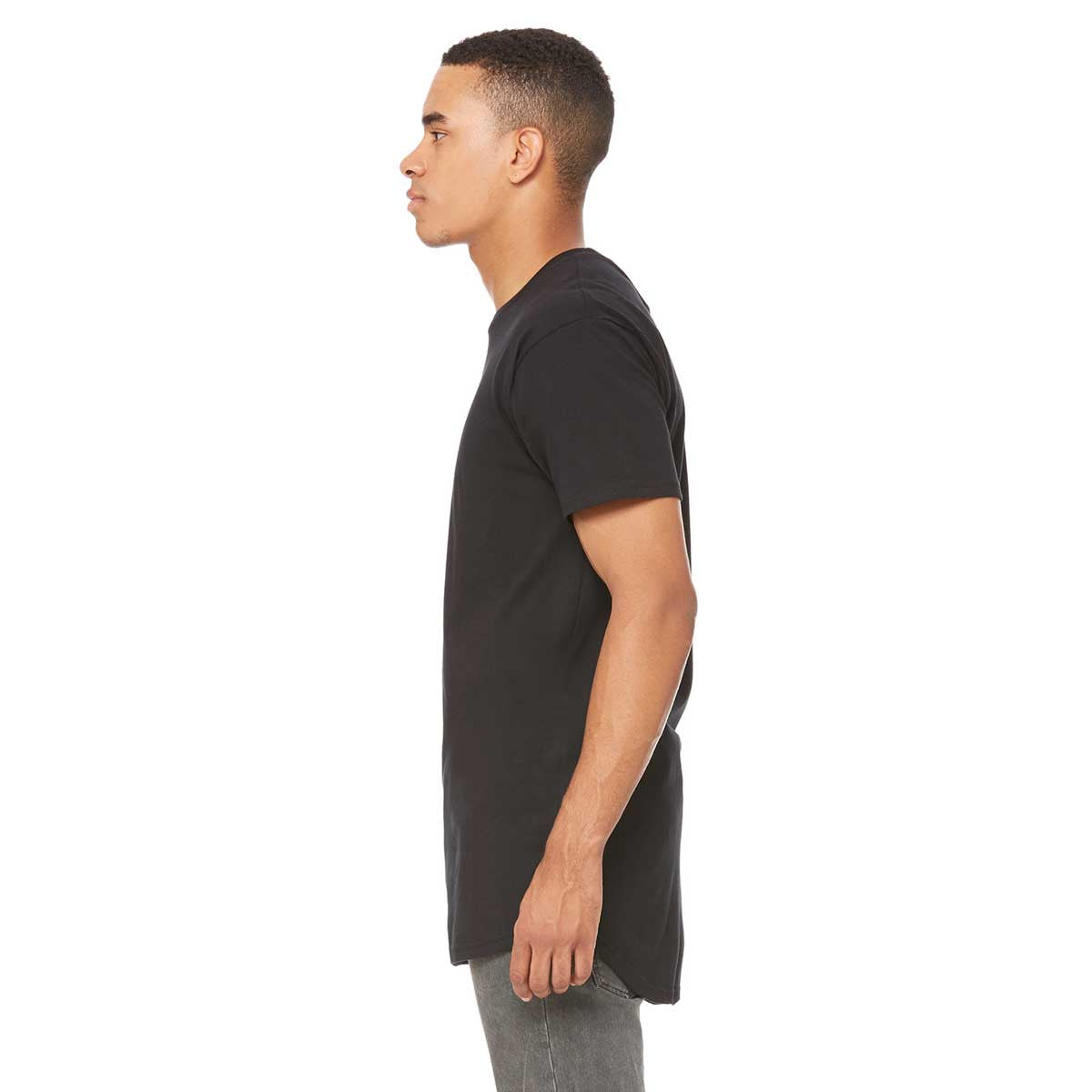 Bella + Canvas Men's Stylish Black Long Body Urban T-Shirt