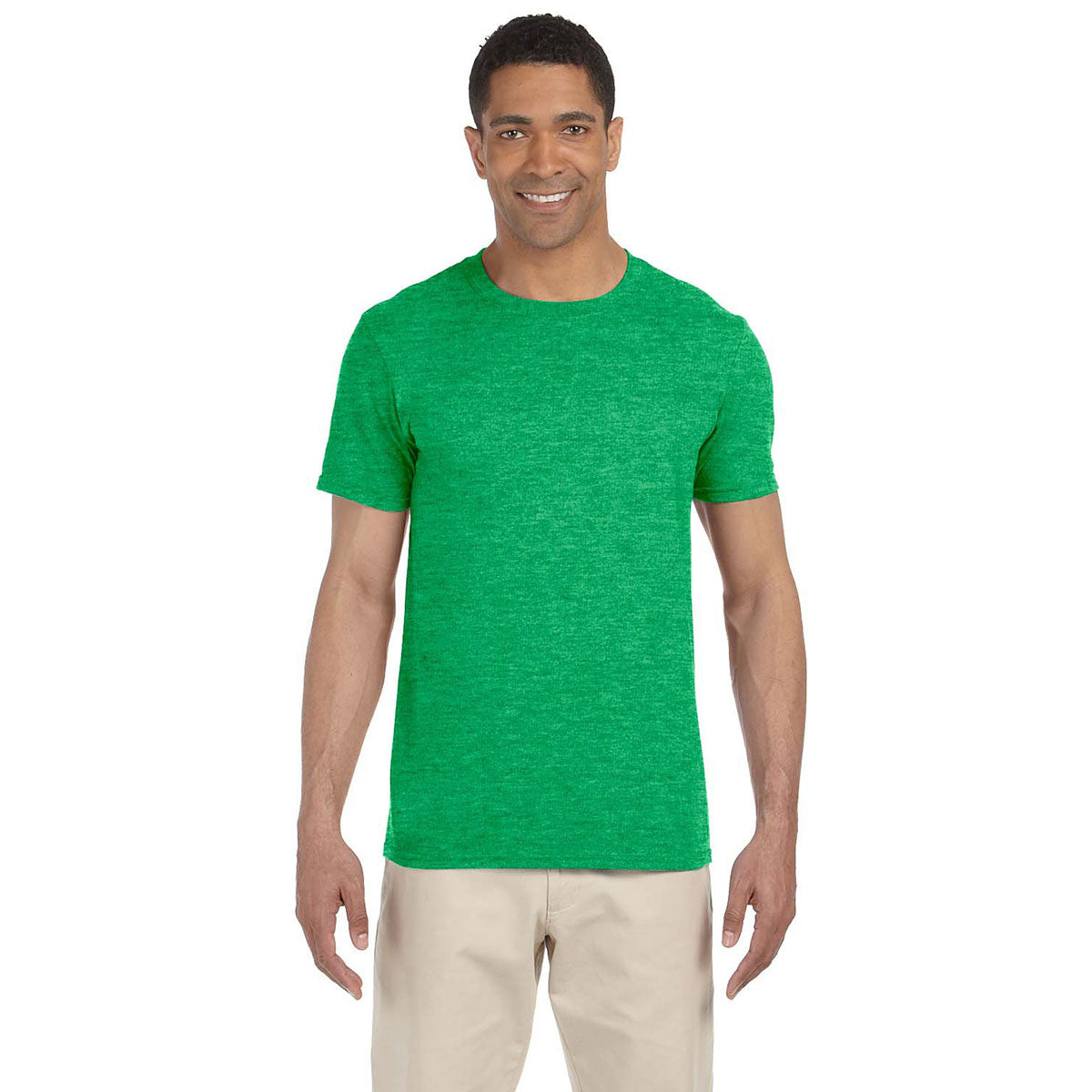 Gildan Men's Softstyle 4.5 oz. Heather Irish Green T-Shirt - Ideal for Corporate Swag