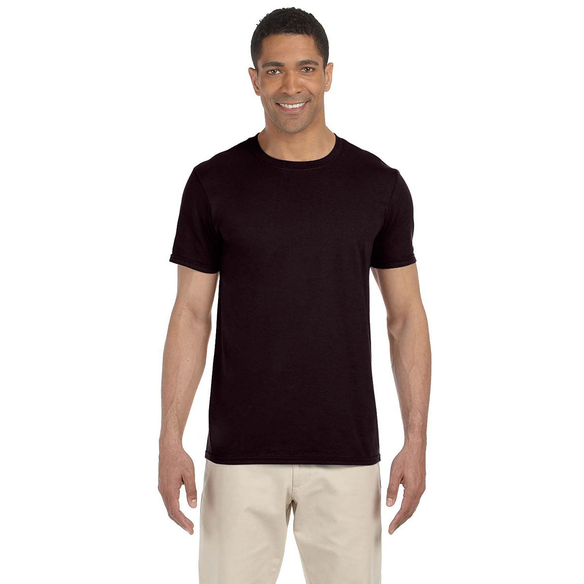 Gildan Men's Dark Chocolate Softstyle 4.5 oz. T-Shirt - The Ultimate Corporate Swag