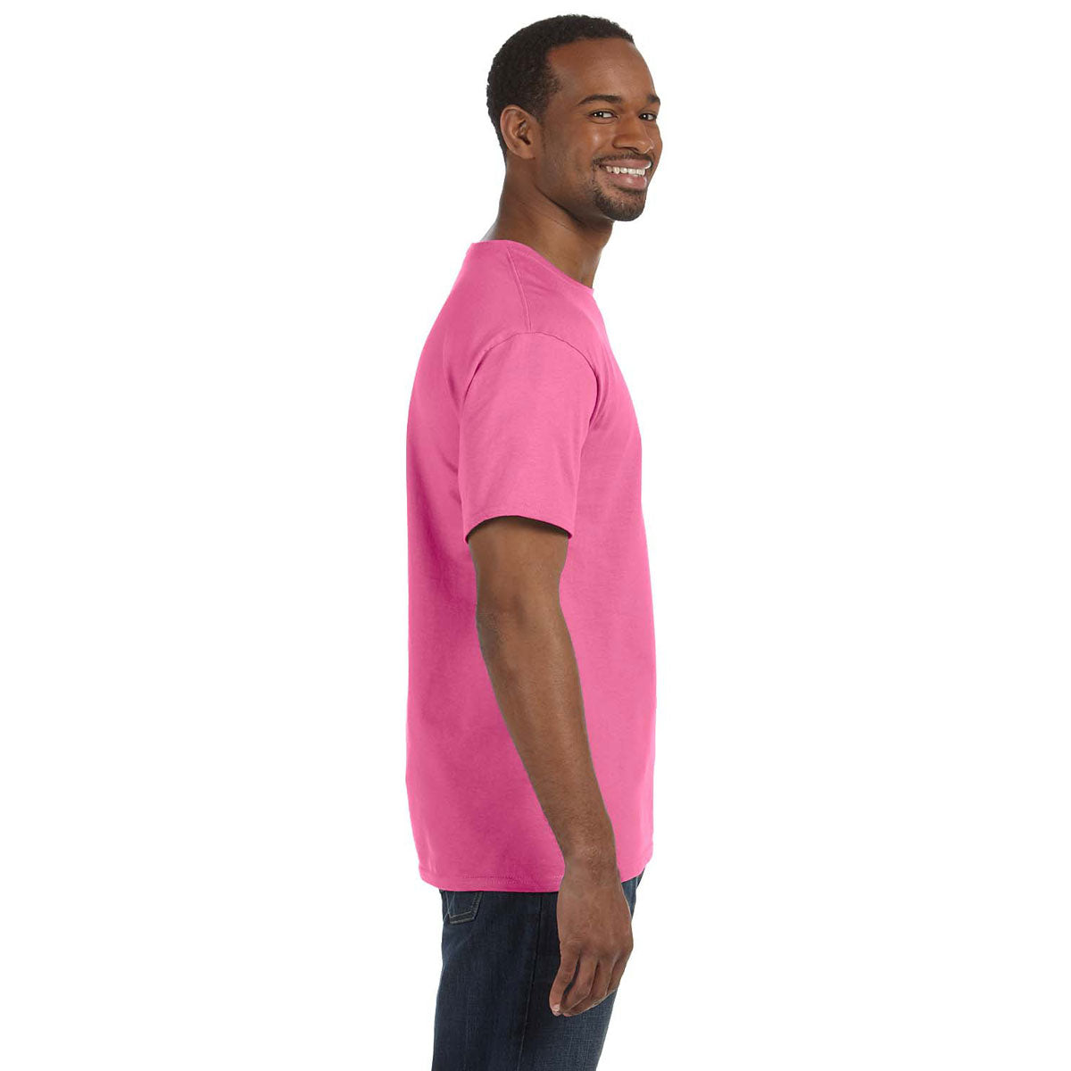 Jerzees Men's Stunning Neon Pink 5.6 Oz Dri-Power Active T-Shirt