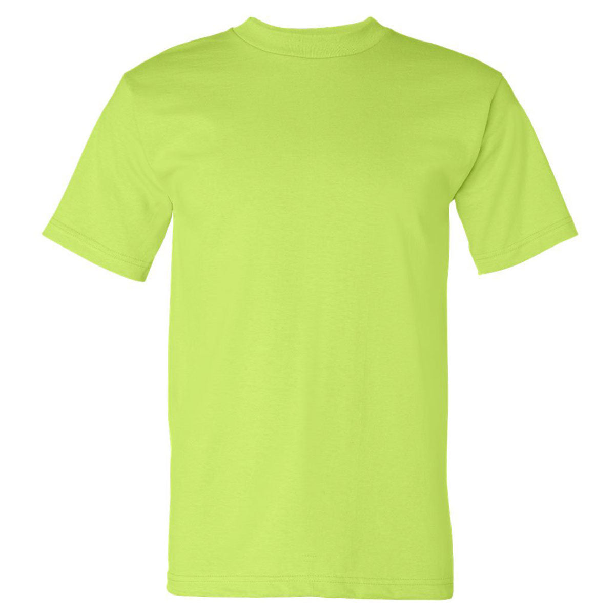 Bayside Men's Stunning Lime Green USA-Made Short Sleeve T-Shirt