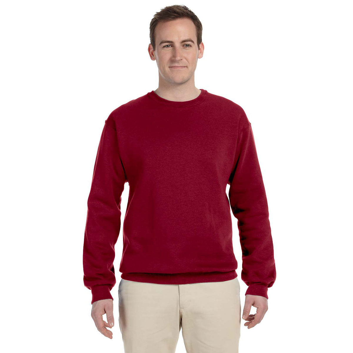 Jerzees Men's Cardinal 8 Oz. Nublend Fleece Crew - The Ultimate Cozy and Stylish Sweatshirt