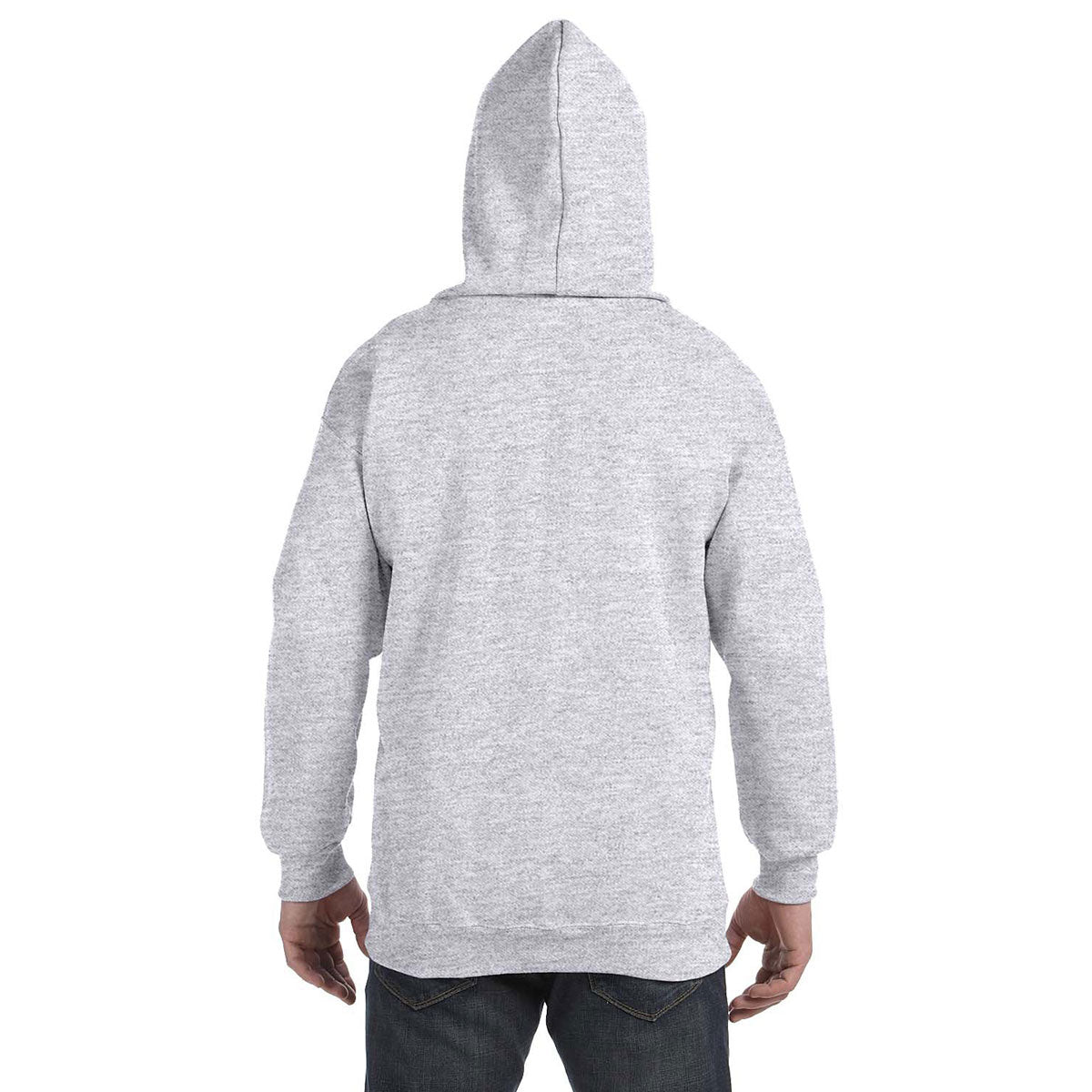 Hanes Men's 9.7 oz. Ultimate 90/10 Cotton Full-Zip Ash Hoodie