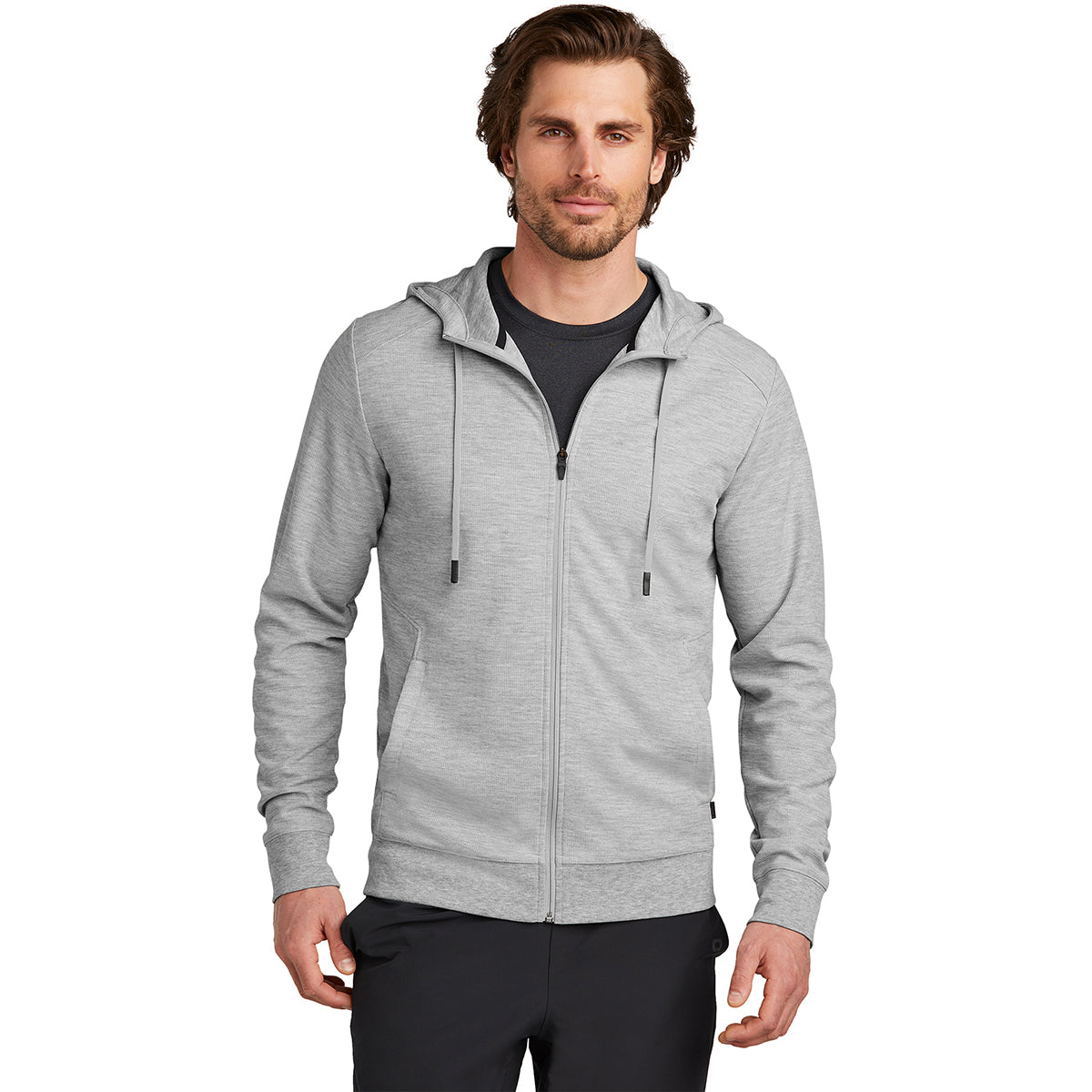 OGIO Men's Stylish Light Heather Grey Revive Full-Zip - A Must-Have!