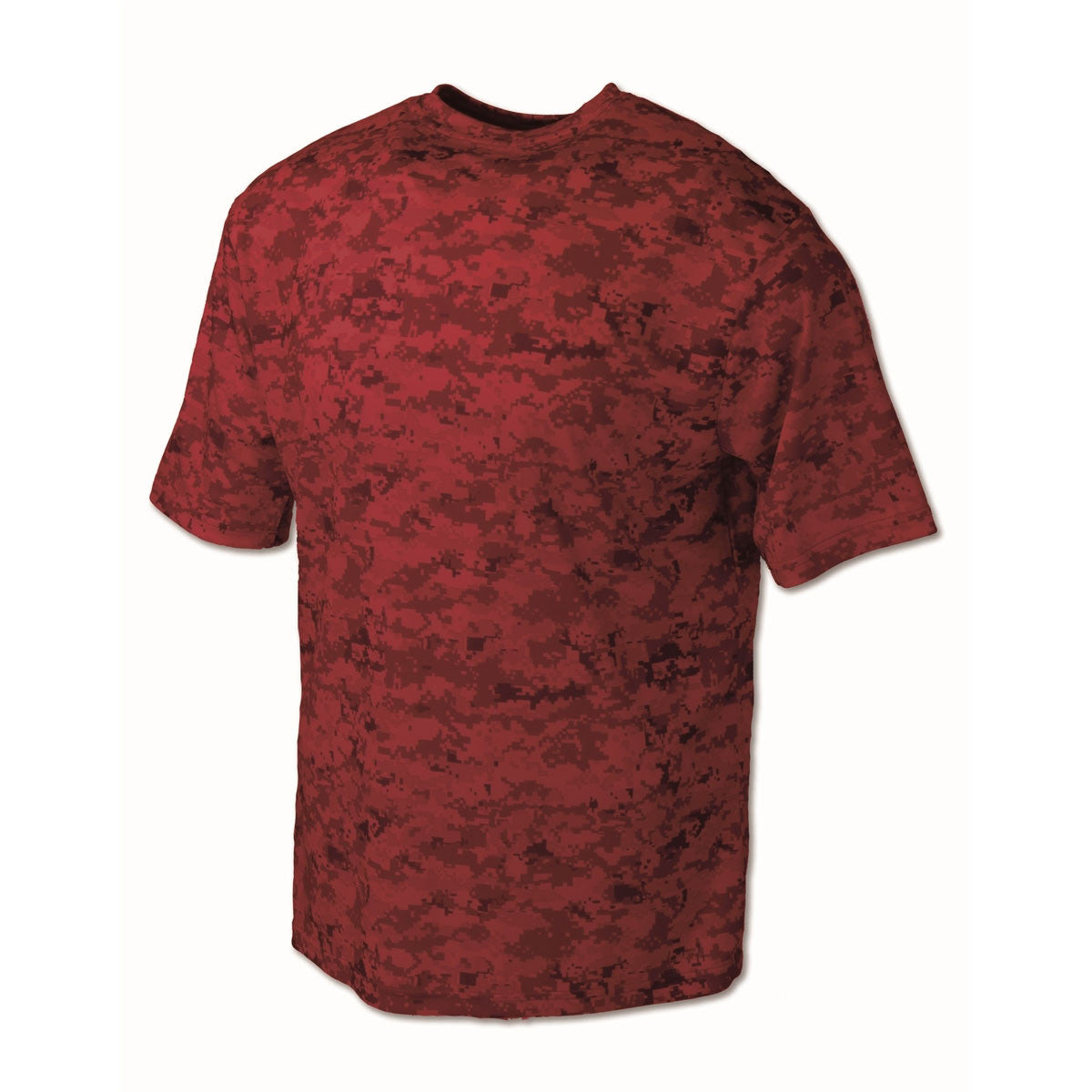 BAW Men's Maroon Xtreme Tek Digital Camo Short Sleeve Shirt - A Must-Have!