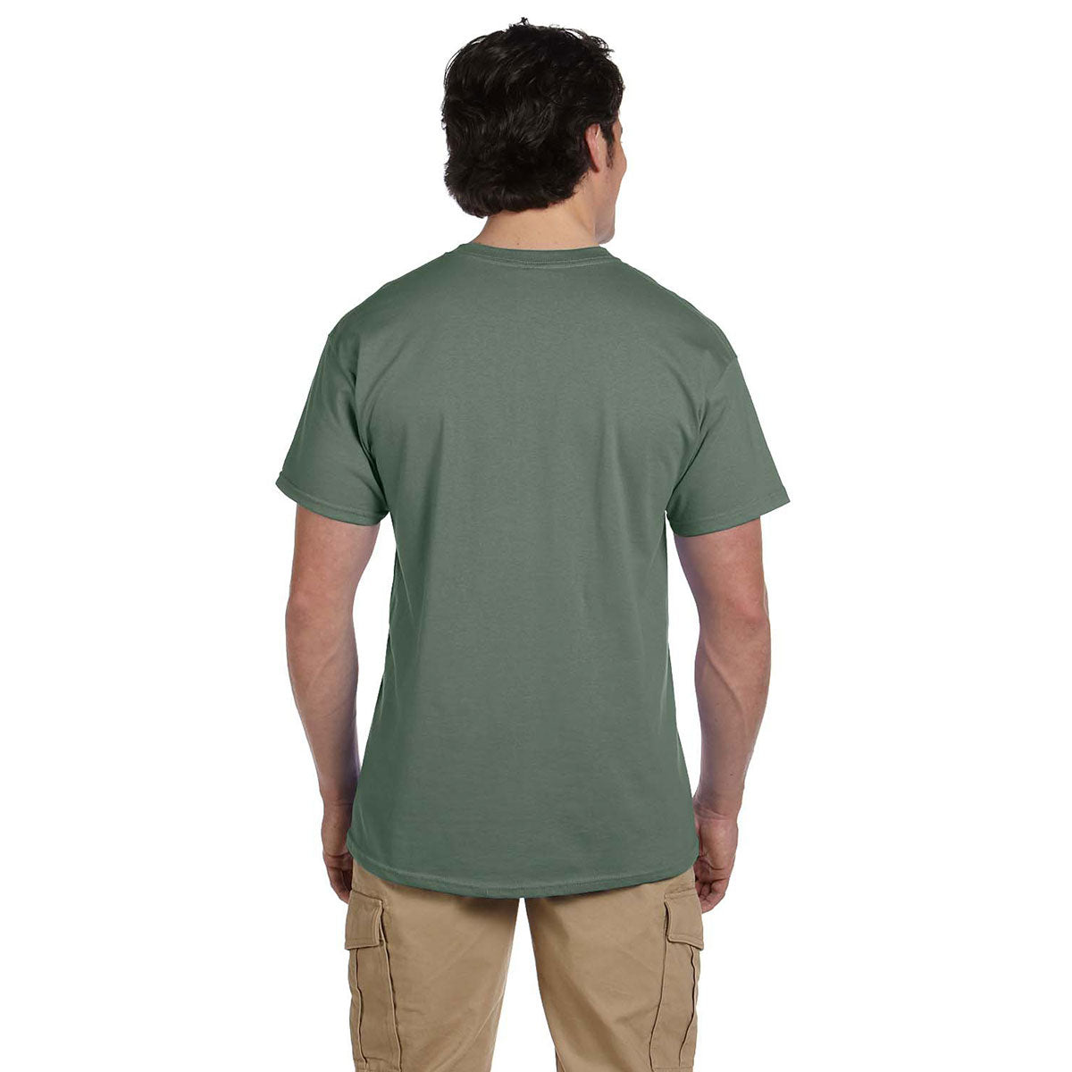 Hanes Men's Stylish Heather Green 5.2 oz. 50/50 Eco - Friendly T - Shirt