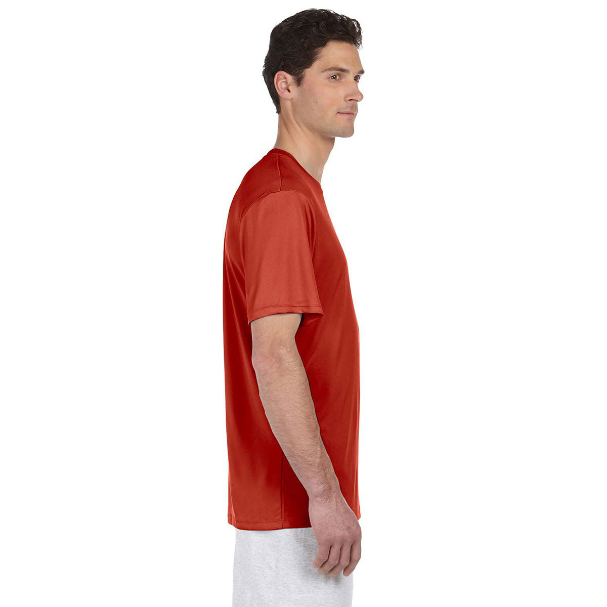 Hanes Men's Stunning Deep Red Cool DRI T-Shirt with FreshIQ - The Ultimate Choice!