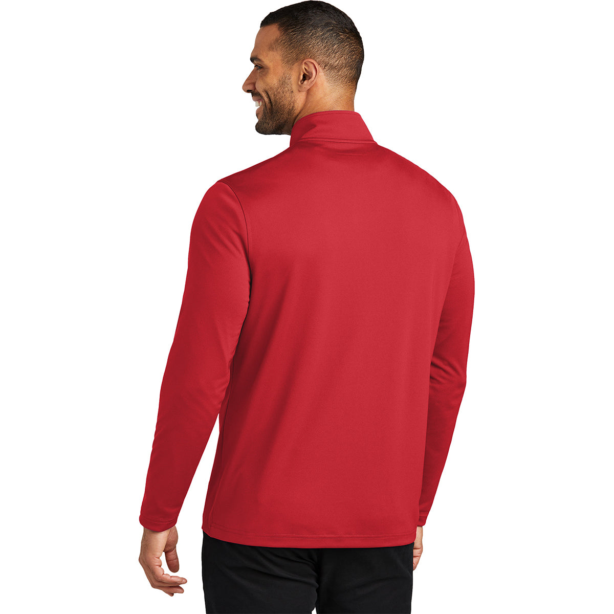 Port Authority Men's Stunning Rich Red Dry Zone UV Micro-Mesh 1/4 Zip - A Must-Have!