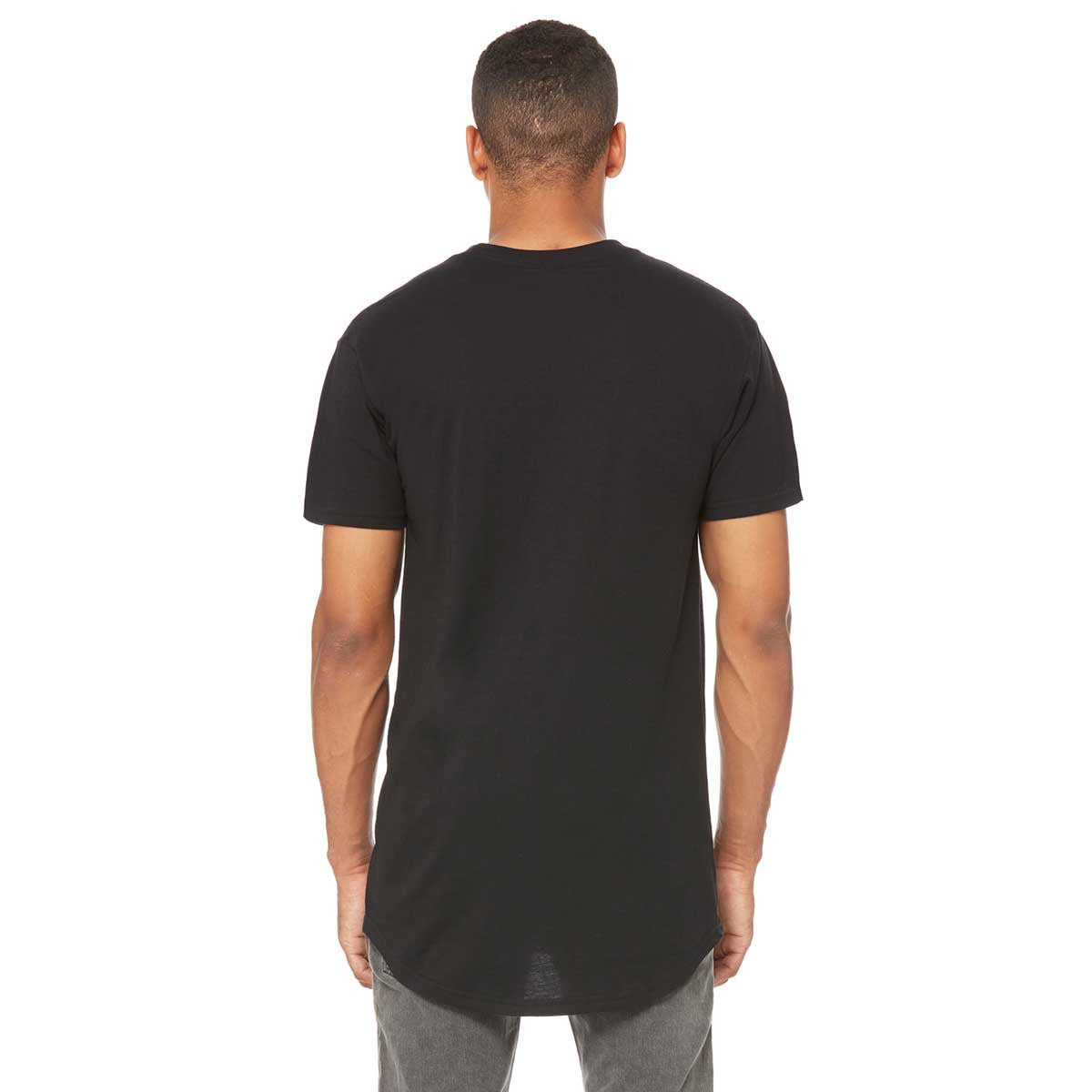Bella + Canvas Men's Stylish Black Long Body Urban T-Shirt