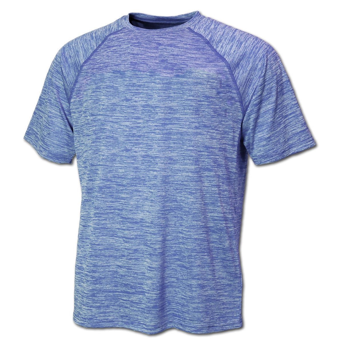 BAW Men's Royal Vintage Heather Dry-Tek Short Sleeve Polyester Shirt - Stylish & Functional