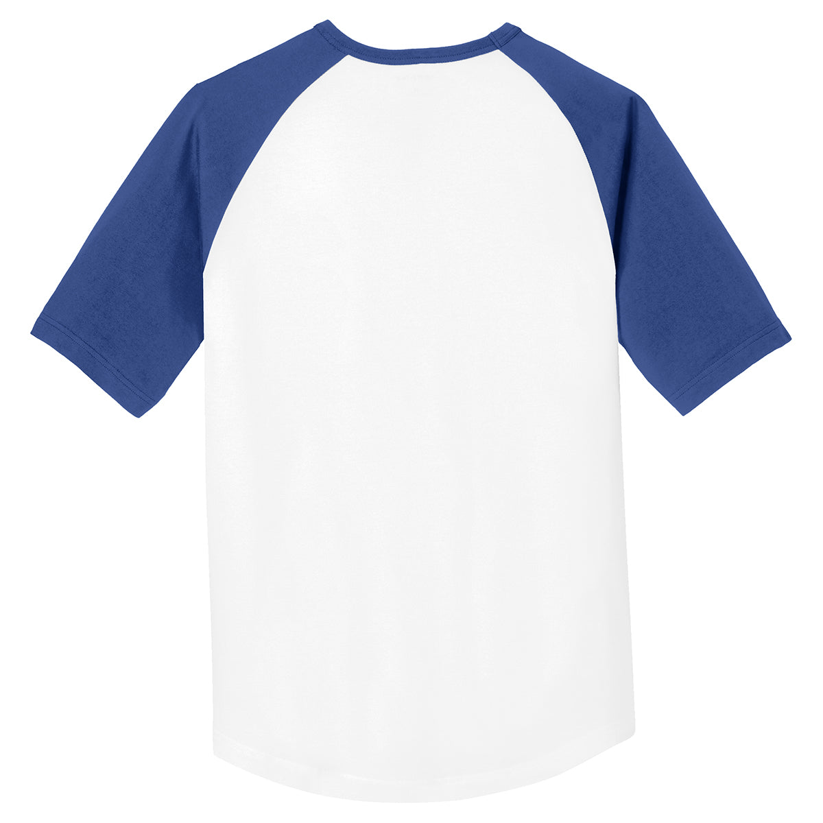 Sport-Tek Men's Stunning White/Royal Short Sleeve Colorblock Raglan Jersey - A Must-Have!