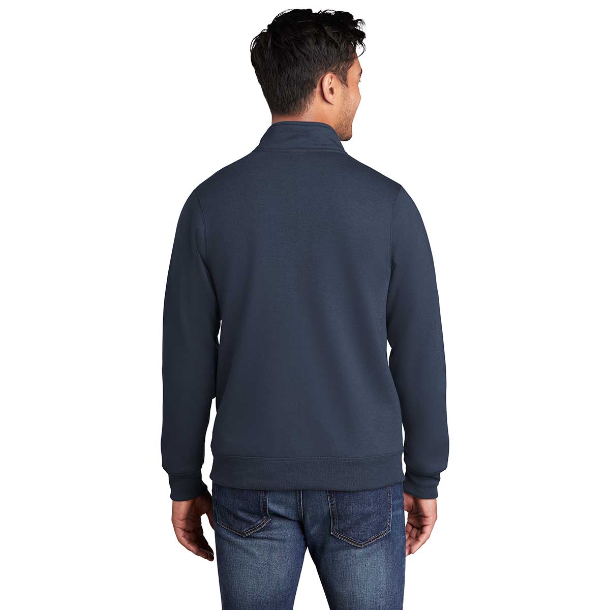Port & Company Men's Navy Core Fleece Cadet Full-Zip: The Ultimate Warmth Sweatshirt
