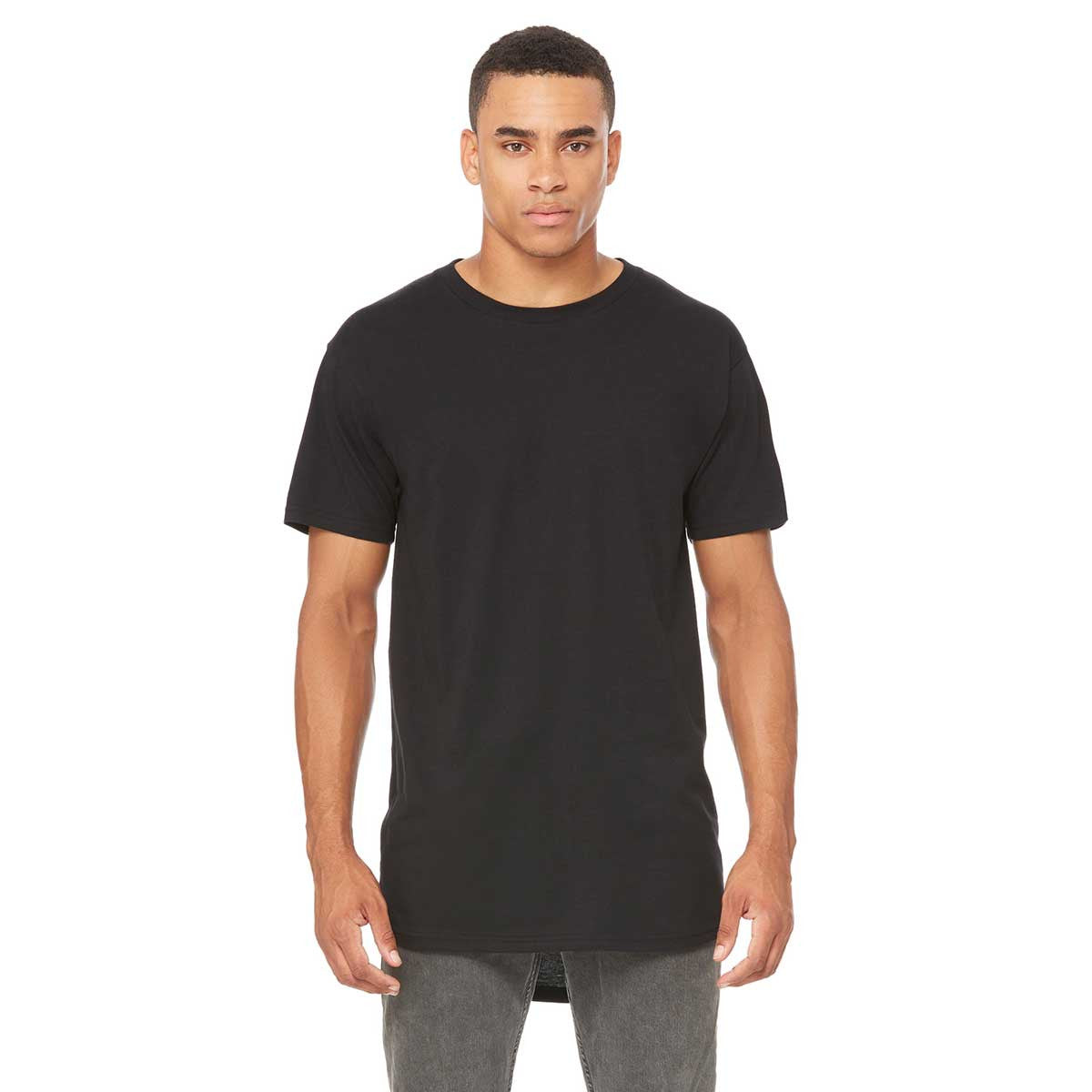 Bella + Canvas Men's Stylish Black Long Body Urban T-Shirt