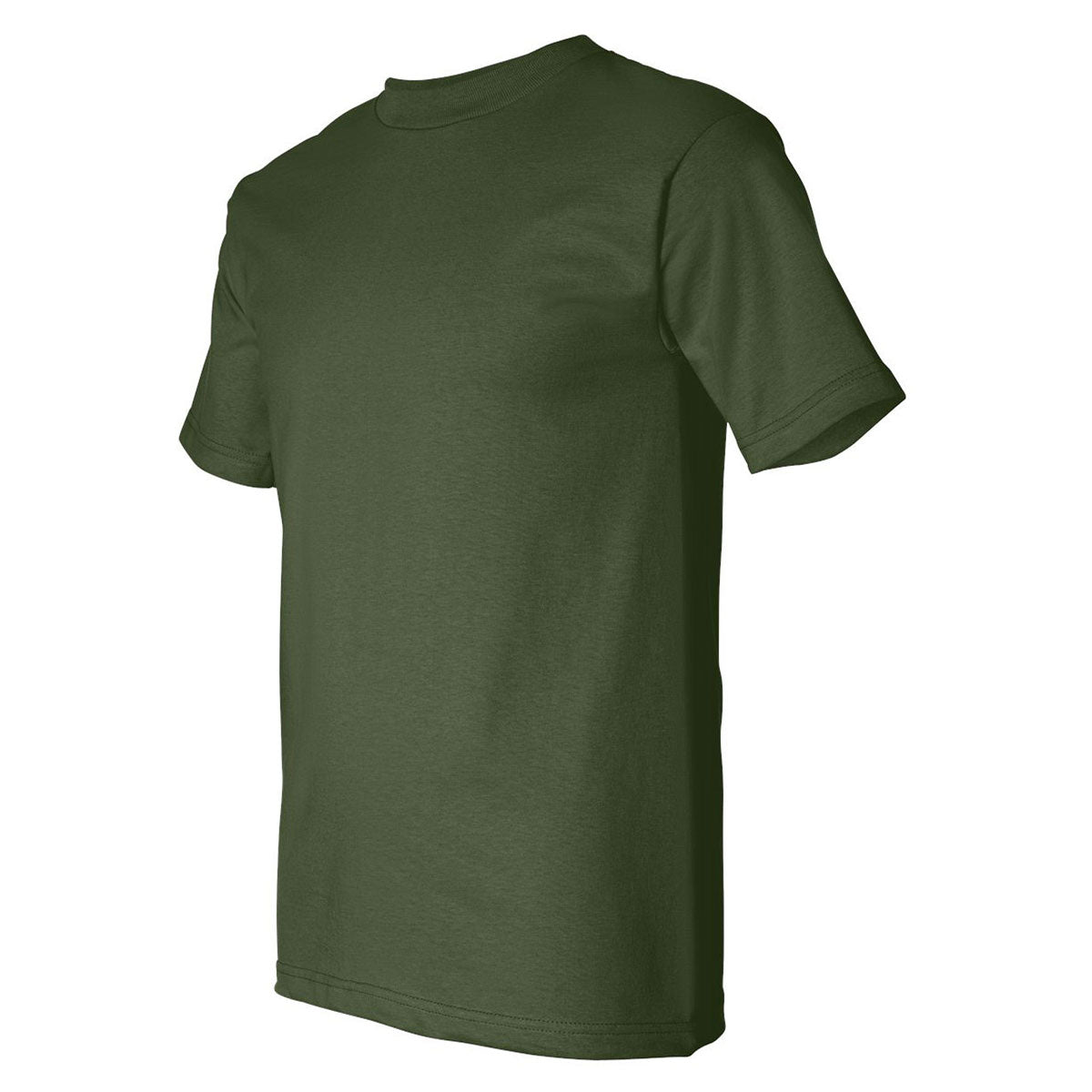 Bayside Men's USA-Made Army Short Sleeve Logo T-Shirt - Ideal for Company Uniforms