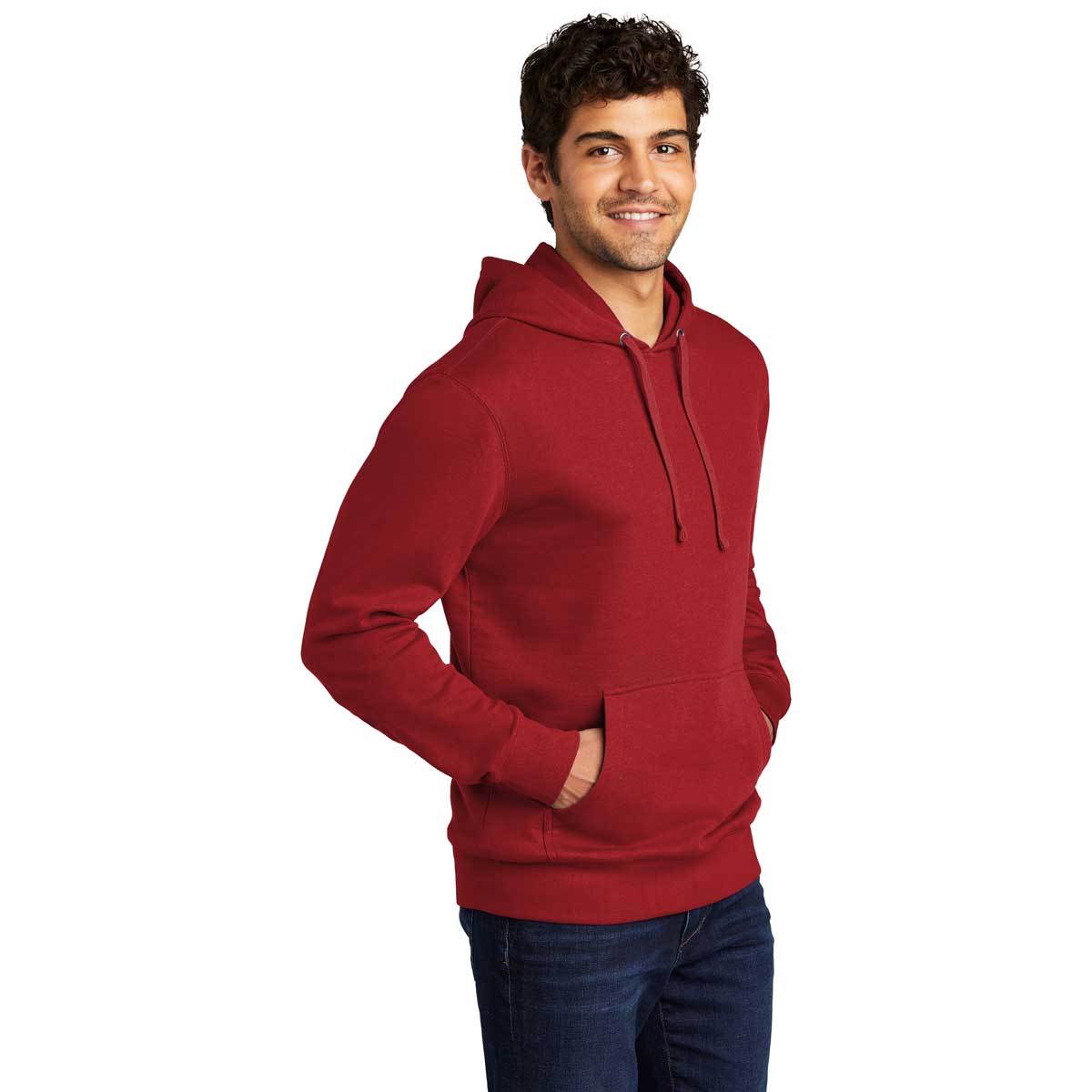 District Men's Stunning Red V.I.T. Fleece Hoodie - A Must-Have!