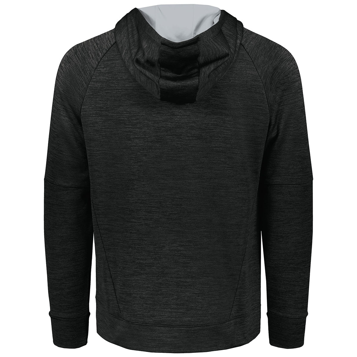 Holloway Men's All - Pro Black Heather/Silver Performance Fleece Hoodie: The Ultimate Choice!
