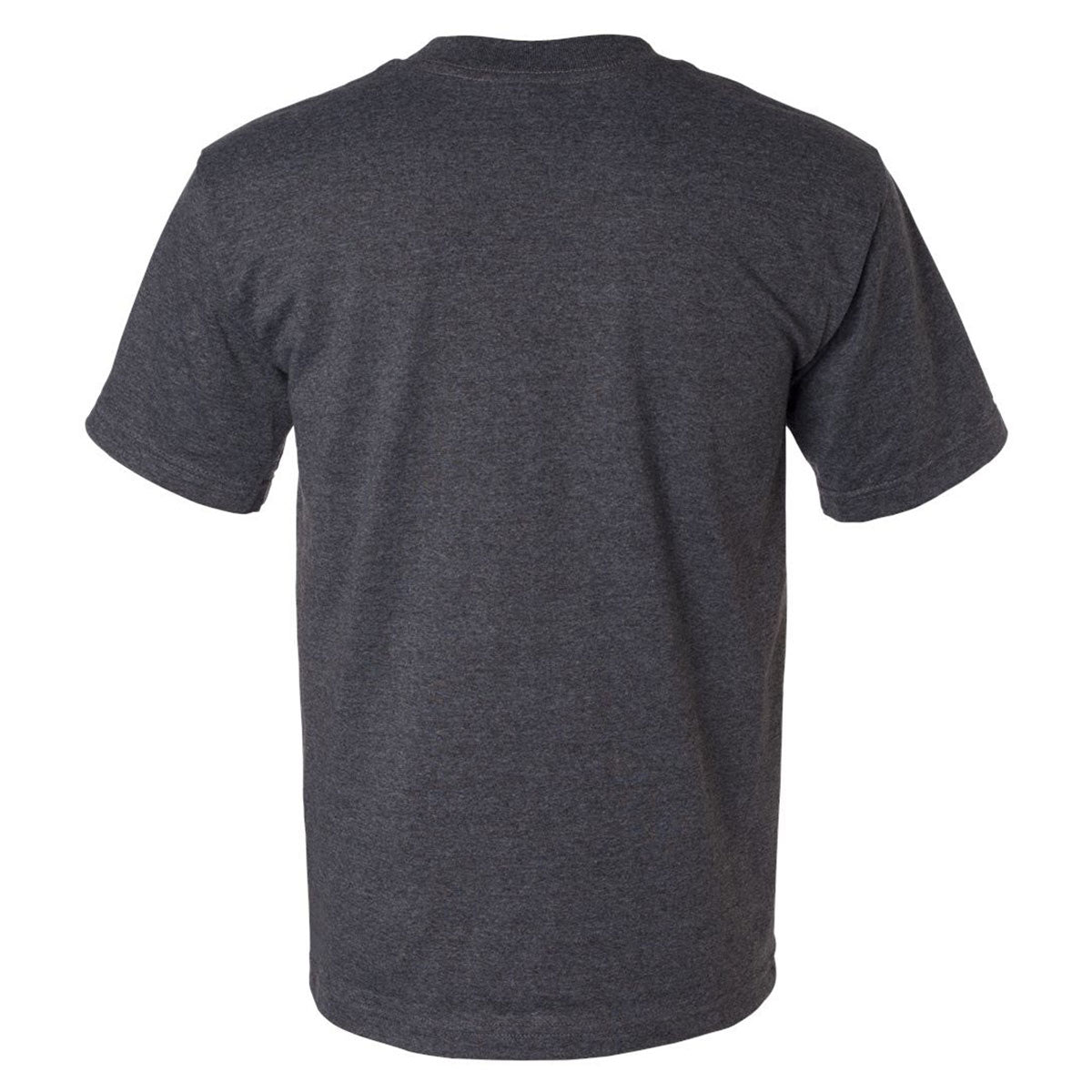 Bayside Men's Charcoal Heather USA-Made 50/50 Short Sleeve T-Shirt: Ideal for Custom Logos