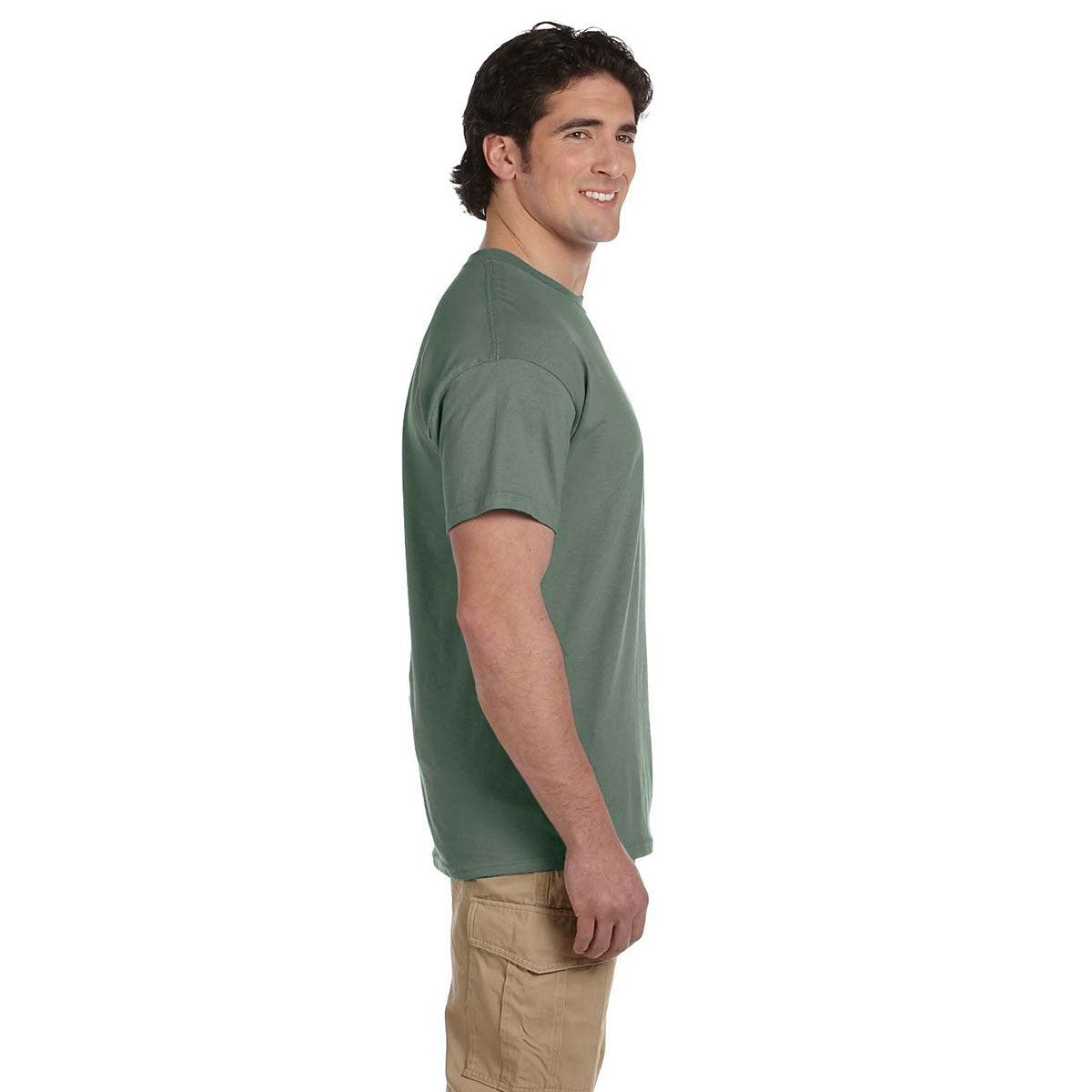 Hanes Men's Stylish Heather Green 5.2 oz. 50/50 Eco - Friendly T - Shirt