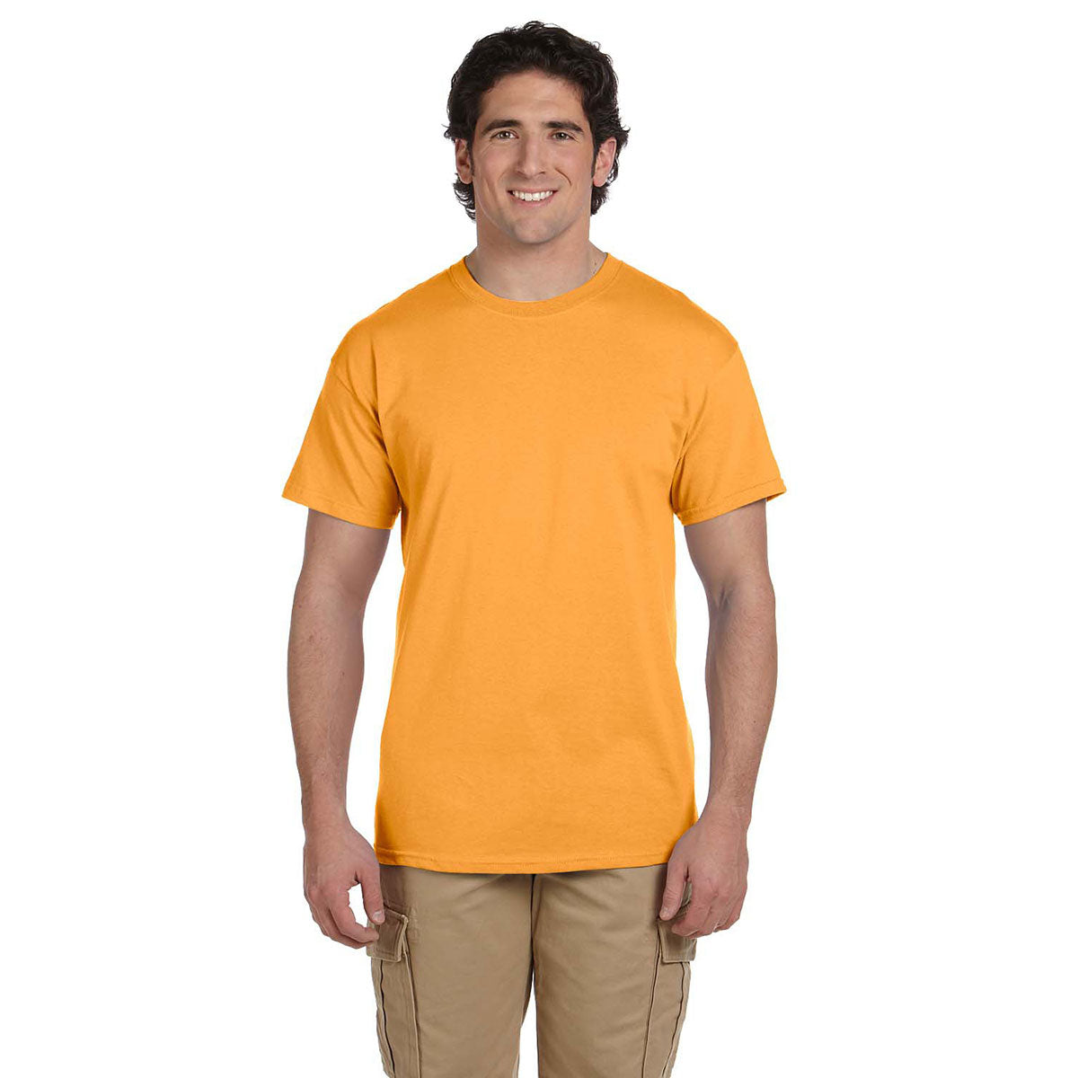 Hanes Men's Gold 5.2 oz. 50/50 EcoSmart T-Shirt: Sustainable Style for Men