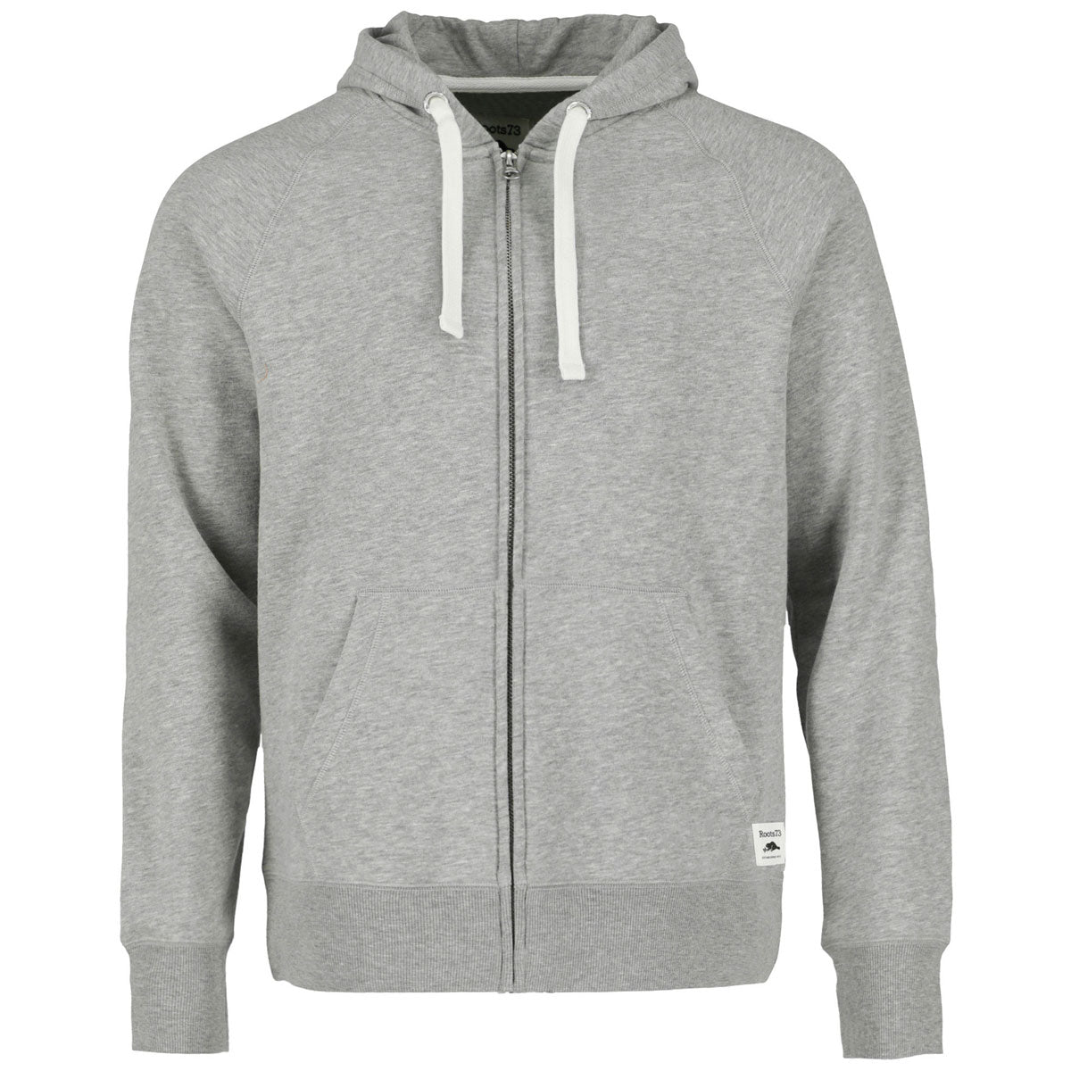 Roots73 Men's Stylish Grey Mix Paddlecreek Full Zip Hoody