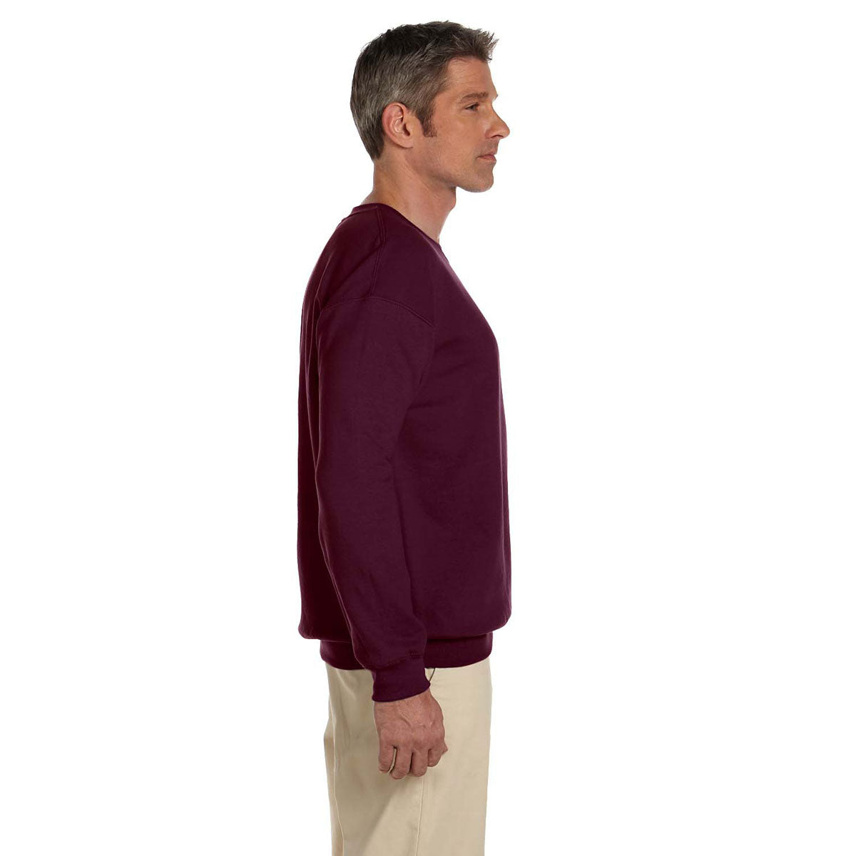 Jerzees Men's Maroon 9.5 Oz. Super Comfort Nublend Fleece Crewneck Sweatshirt