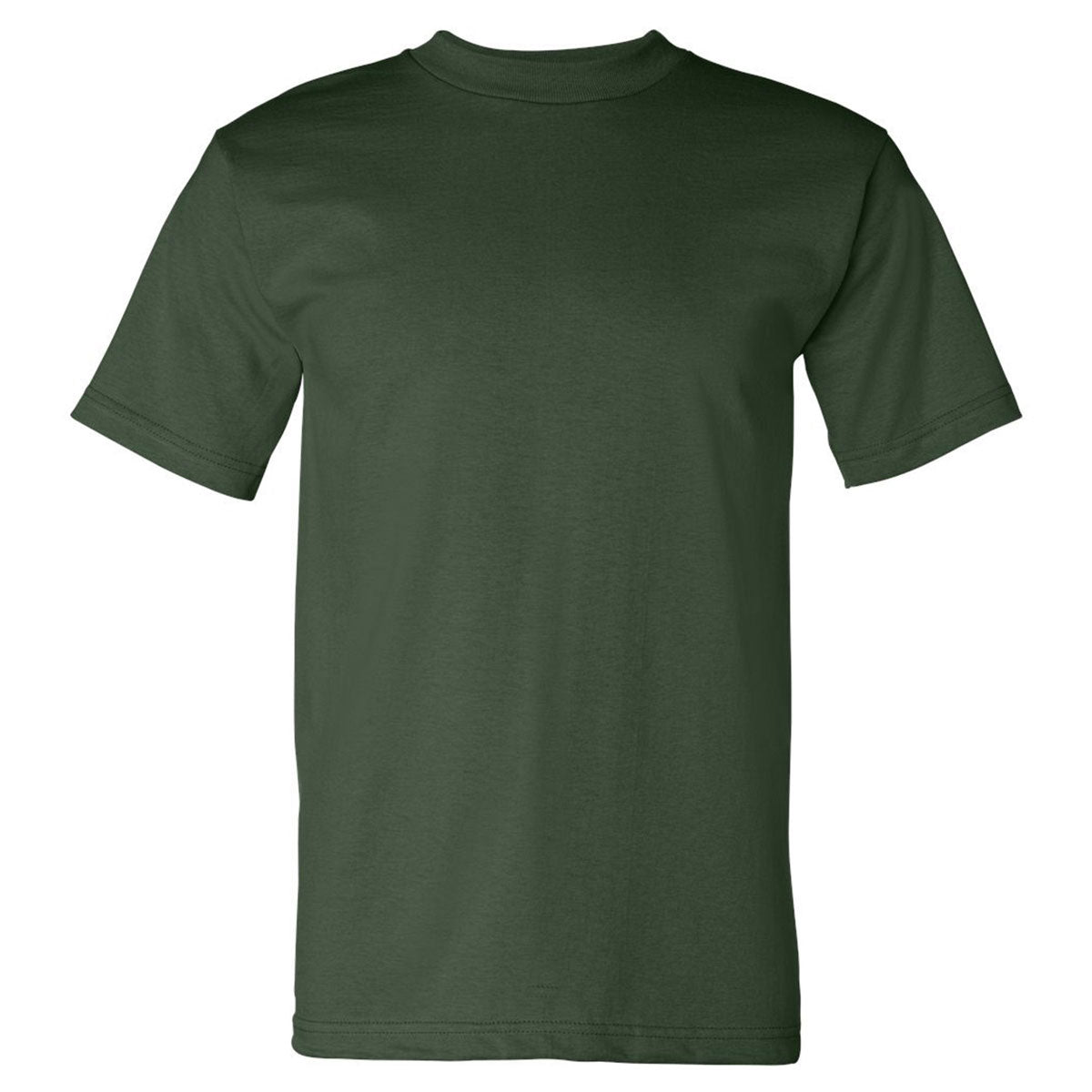 Bayside Men's USA-Made Forest Green Short Sleeve Logo T-Shirt