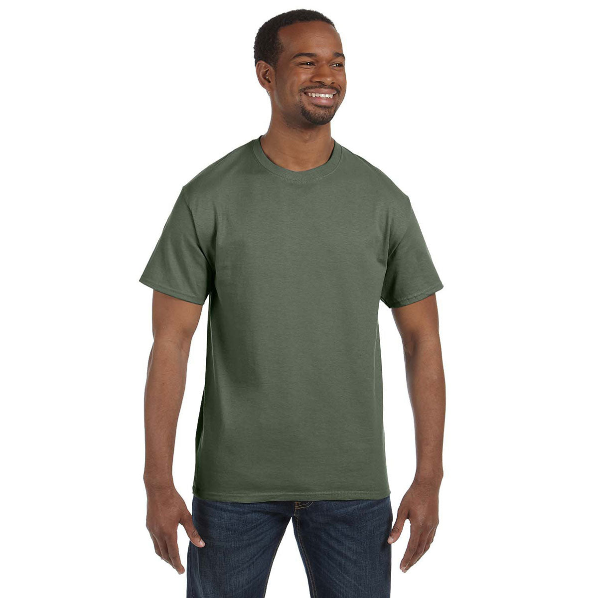Hanes Unisex Fatigue Green Comfort T-Shirt