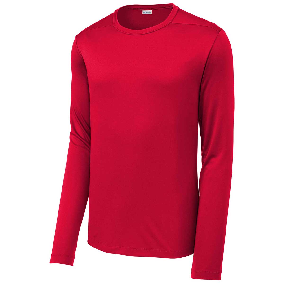 Sport-Tek Men's Striking True Red Posi-UV Pro Long Sleeve Tee - A Must-Have!