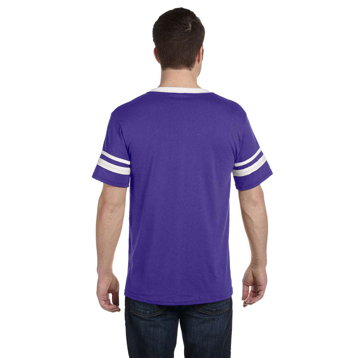 Augusta Sportswear Men's Stunning Purple/White Sleeve Stripe Jersey