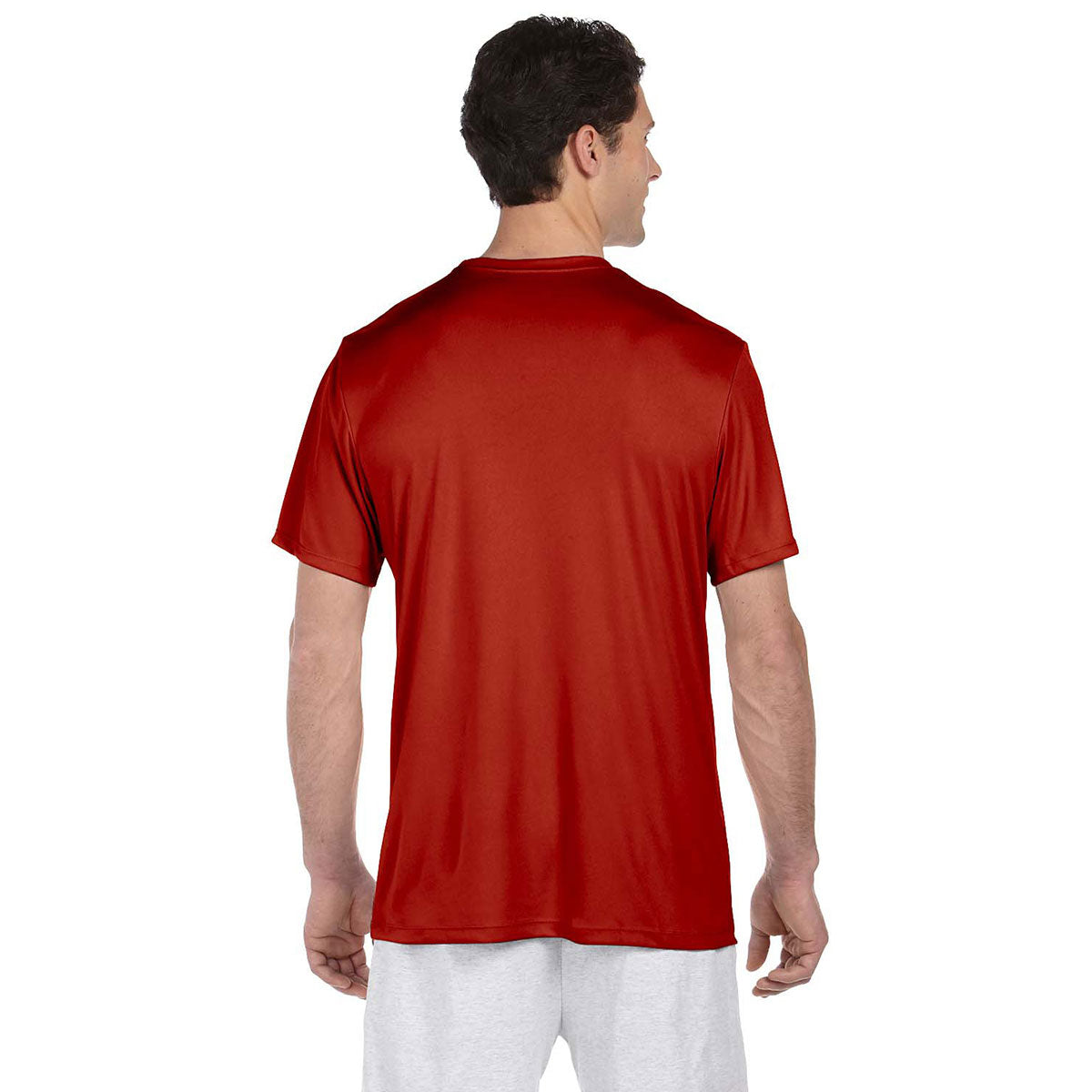 Hanes Men's Stunning Deep Red Cool DRI T-Shirt with FreshIQ - The Ultimate Choice!