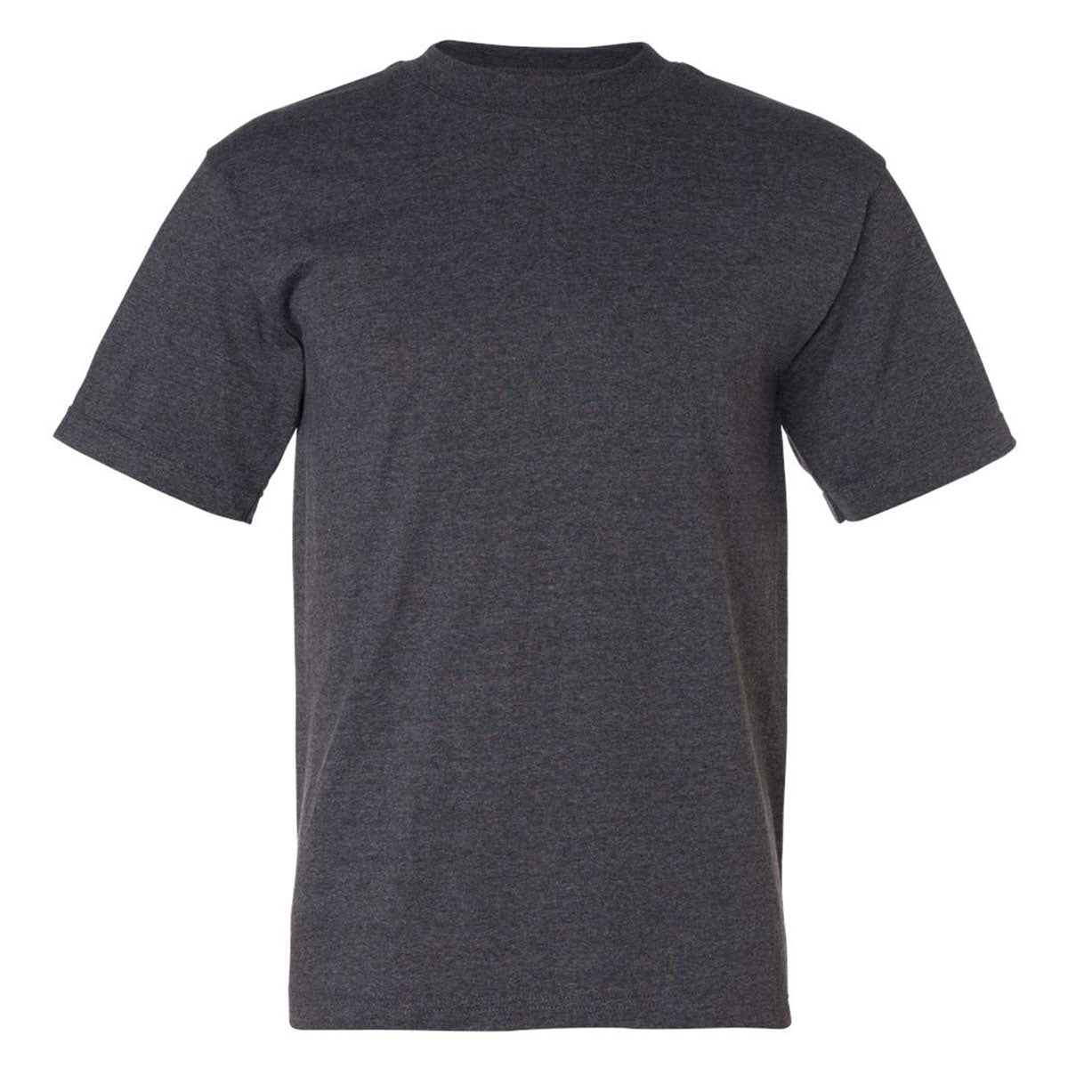 Bayside Men's Charcoal Heather USA-Made 50/50 Short Sleeve T-Shirt: Ideal for Custom Logos