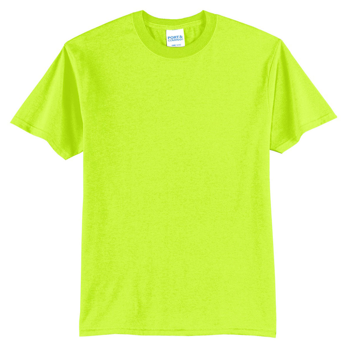 Port & Company Men's Safety Green Core Blend Tee - The Ultimate Custom T-Shirt