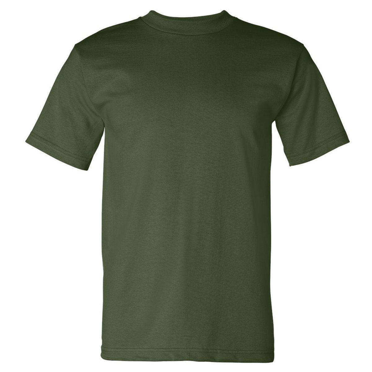 Bayside Men's USA-Made Army Short Sleeve Logo T-Shirt - Ideal for Company Uniforms