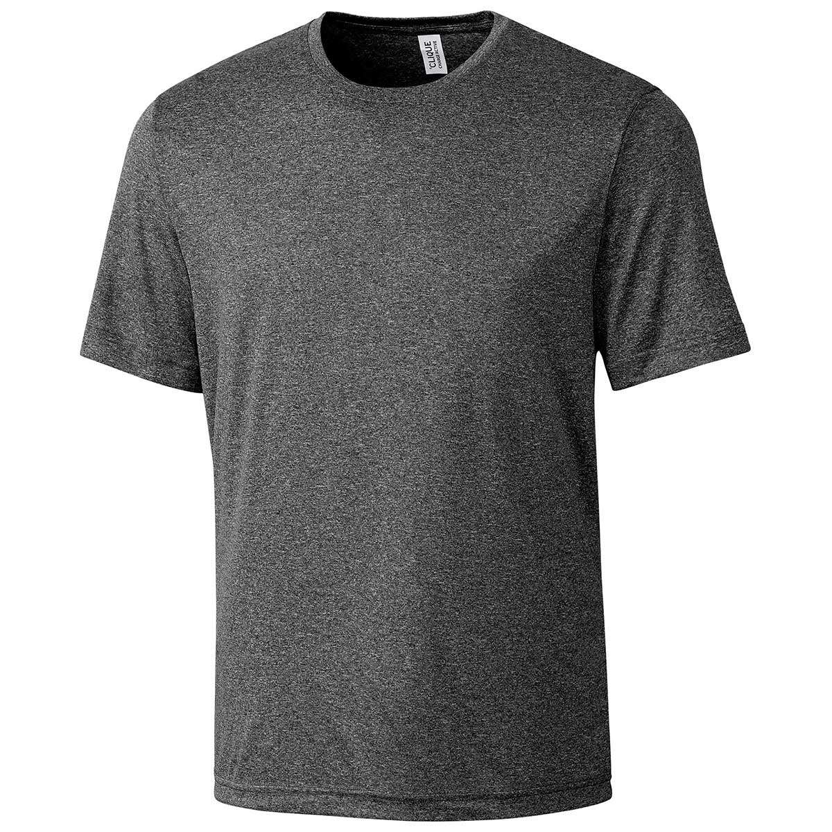 Clique Men's Black Heather Charge Active Tee - A Statement-Making Activewear