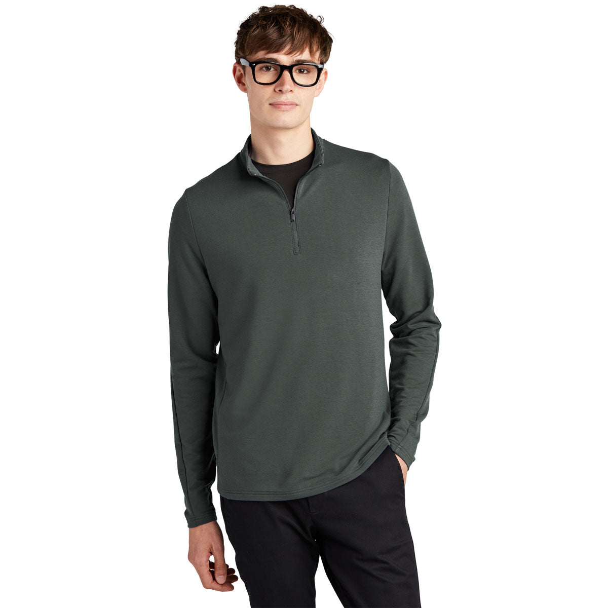Mercer+Mettle Men's Anchor Grey Stretch 1/4 Zip Pullover - A Stylish Must-Have!