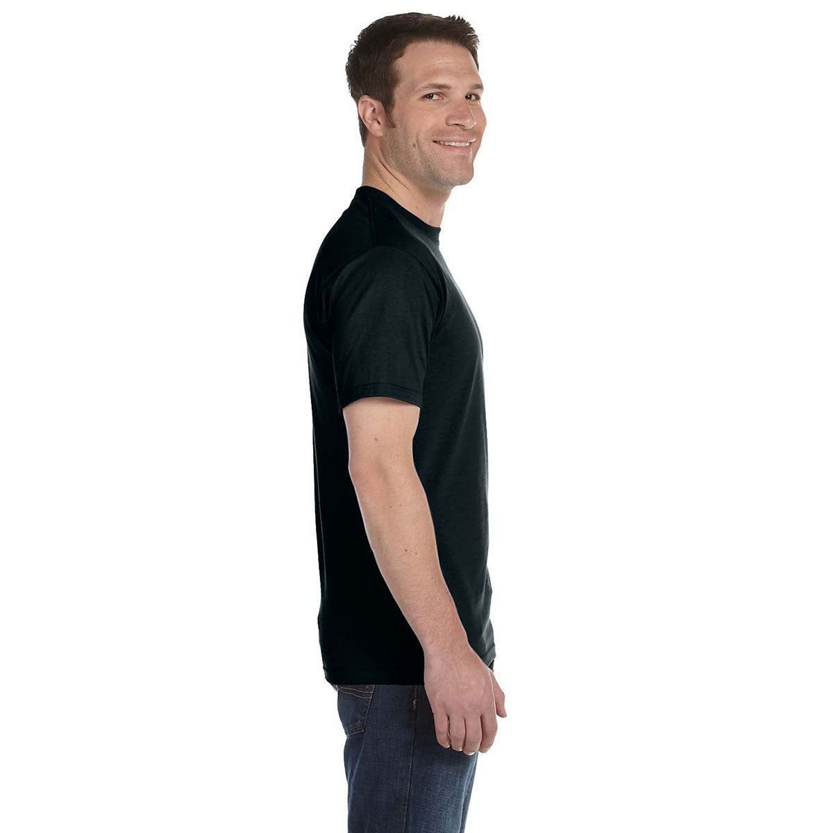 Hanes Men's ComfortSoft Cotton T-Shirt - 5.2 oz. in Stunning Black