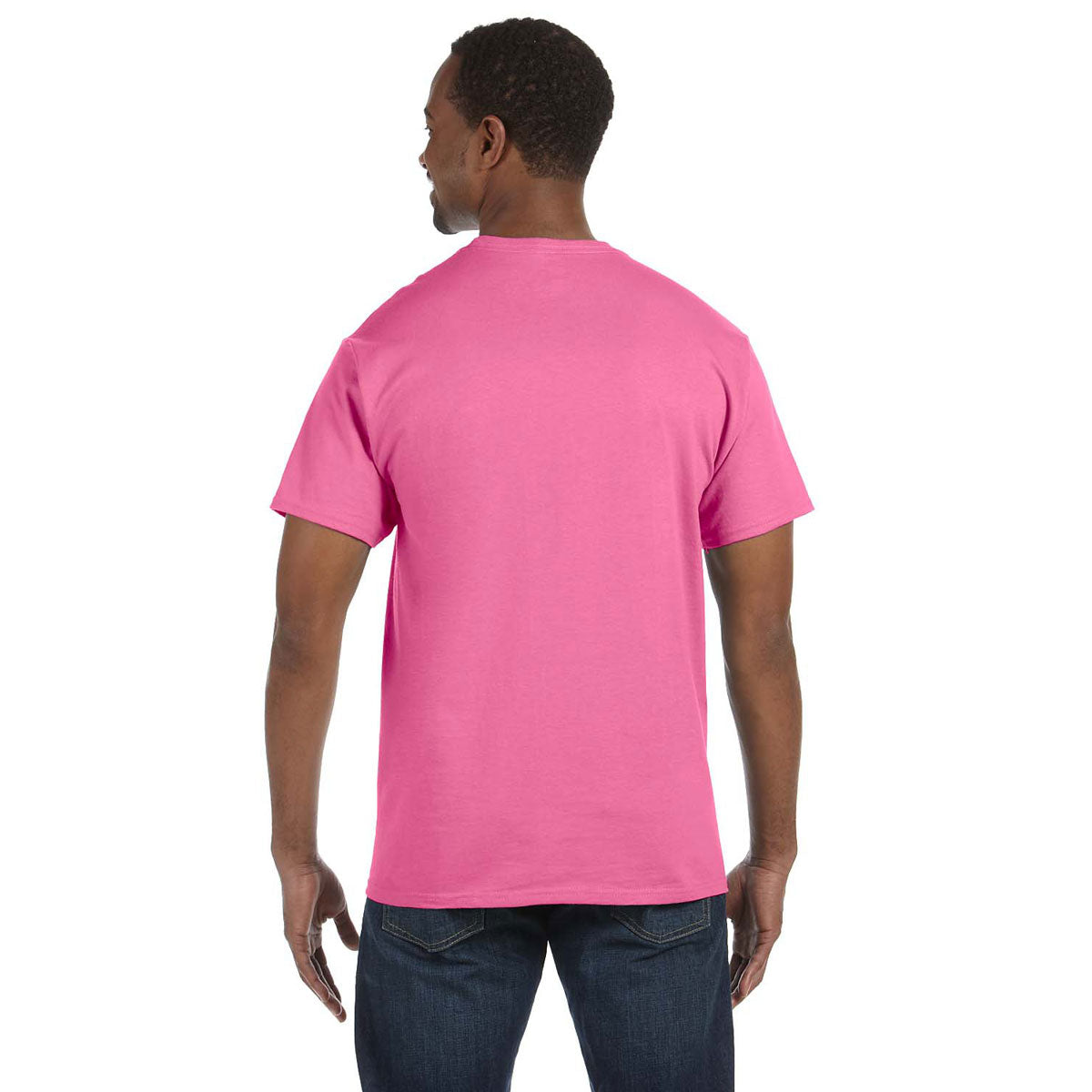 Jerzees Men's Stunning Neon Pink 5.6 Oz Dri-Power Active T-Shirt