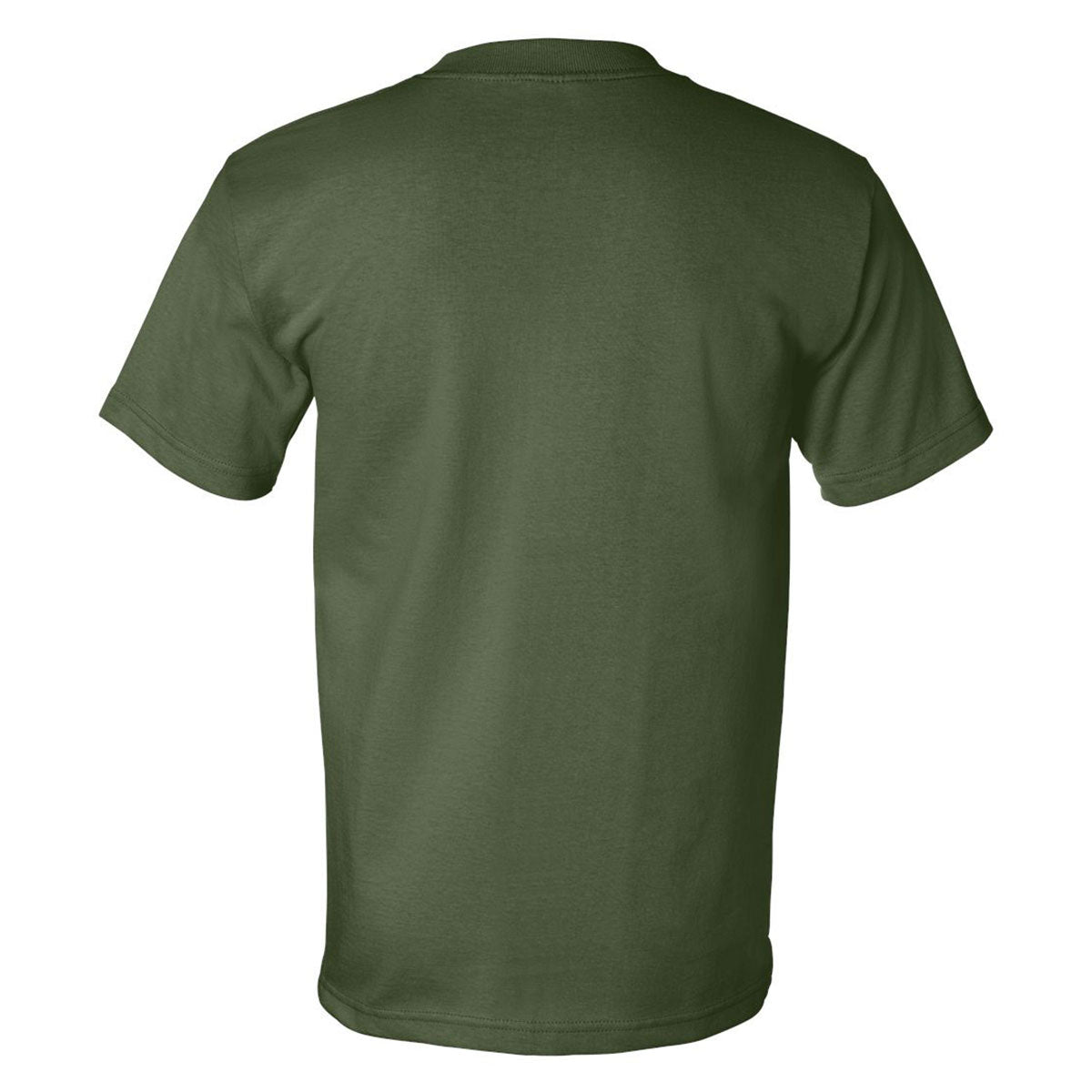 Bayside Men's USA-Made Army Short Sleeve Logo T-Shirt - Ideal for Company Uniforms