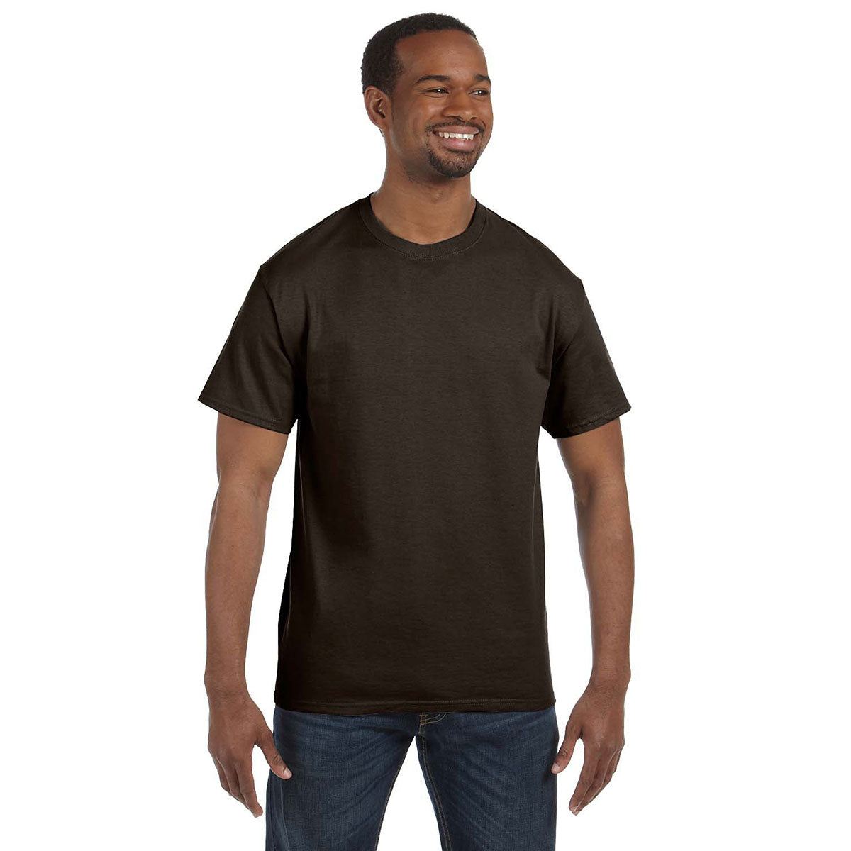 Hanes Unisex Dark Chocolate Authentic Comfort T-Shirt