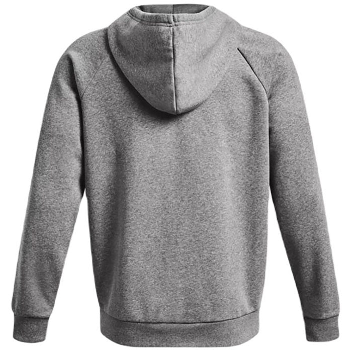 Under Armour Men's Castlerock Light Heather/White Rival Fleece Full Zip Hoodie - A Must - Have for Casual Style