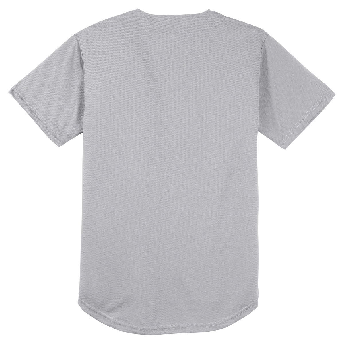 Sport-Tek Men's Silver PosiCharge Tough Mesh Full-Button Jersey: Ideal for Corporate and Sports Teams