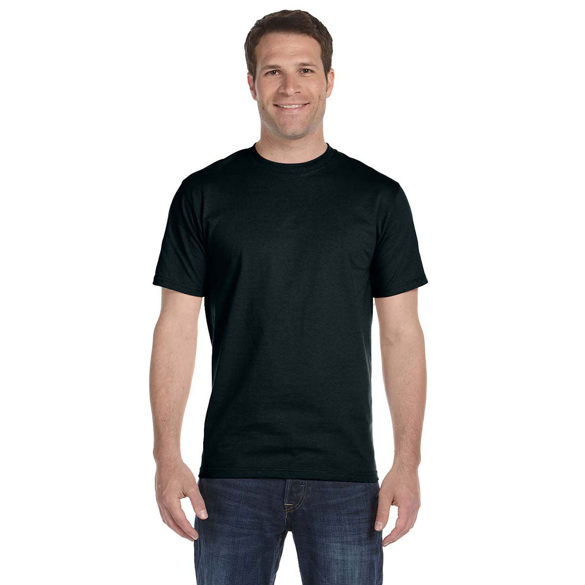 Hanes Men's ComfortSoft Cotton T-Shirt - 5.2 oz. in Stunning Black