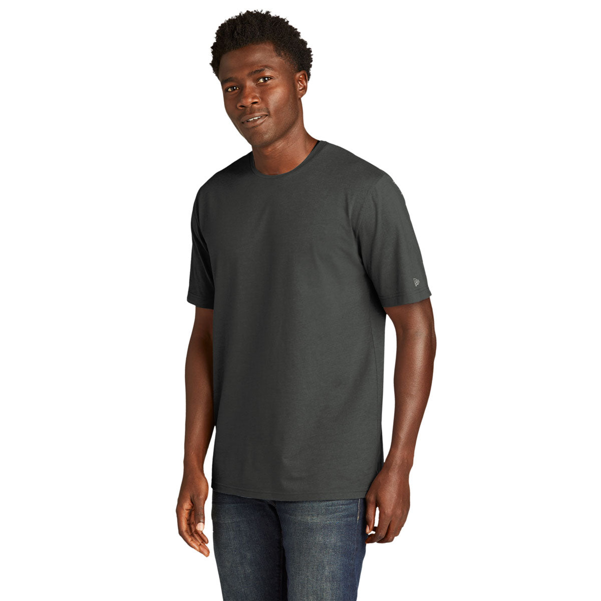 New Era Men's Stylish Graphite Tri-Blend Tee - Grab & Go Essential