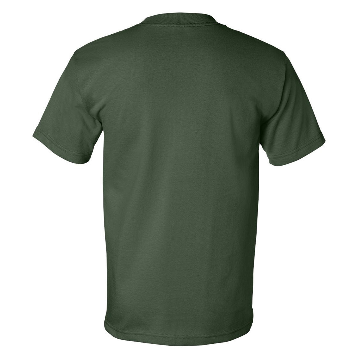 Bayside Men's USA-Made Forest Green Short Sleeve Logo T-Shirt