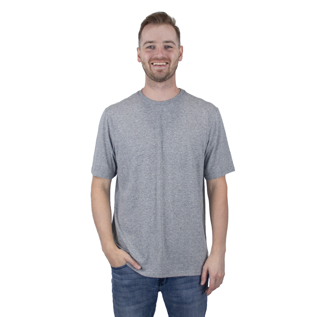 Zusa Men's Light Grey Heather Tamarac Tee - Eco-Friendly and Stylish