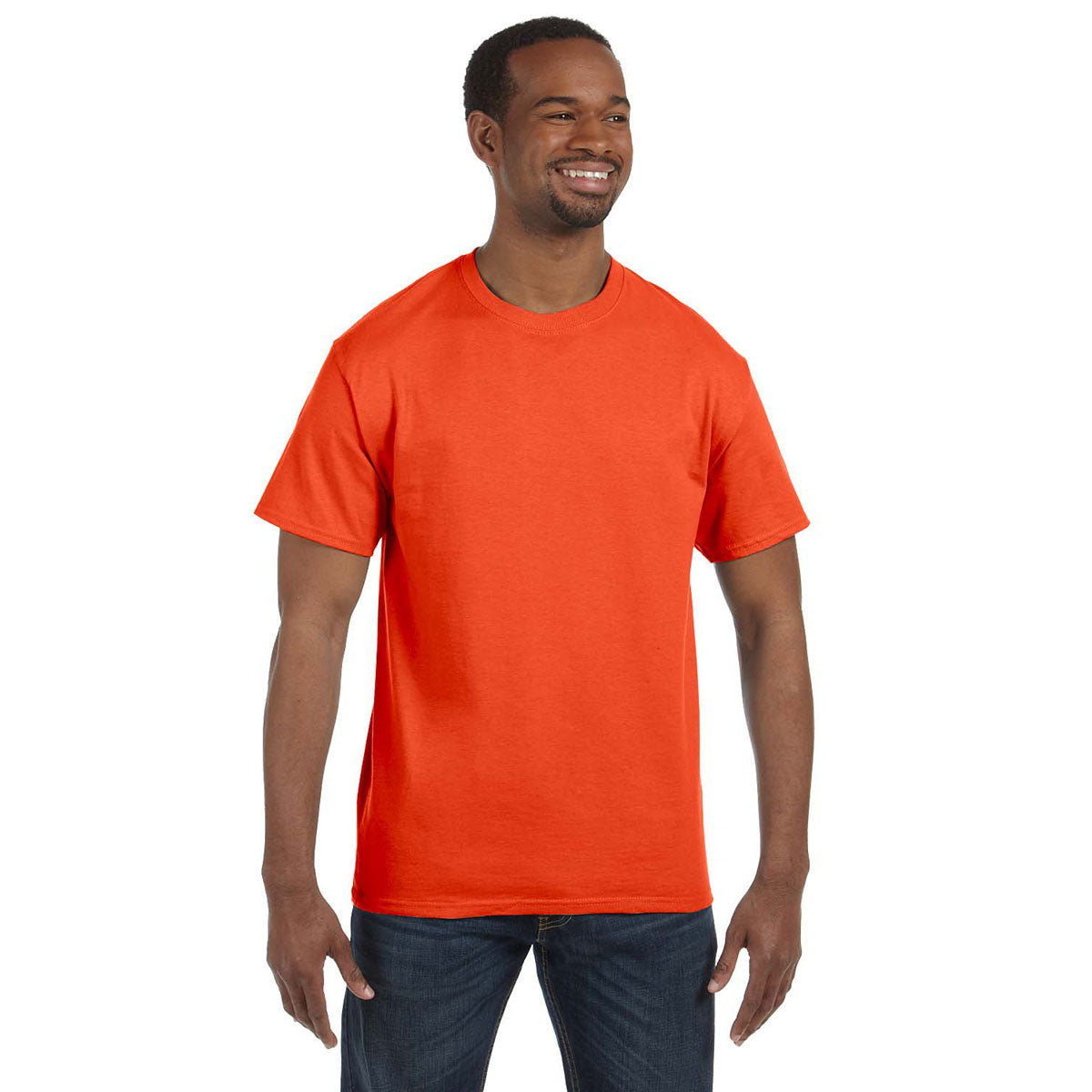 Jerzees Men's Stunning Burnt Orange 5.6 Oz Dri-Power Active T-Shirt