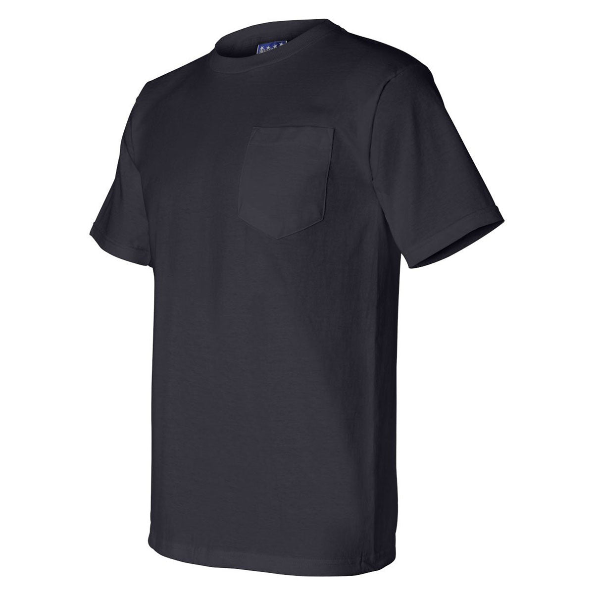 Bayside Men's Navy Union-Made Short Sleeve Pocket T-Shirt - Ideal for Custom Logos